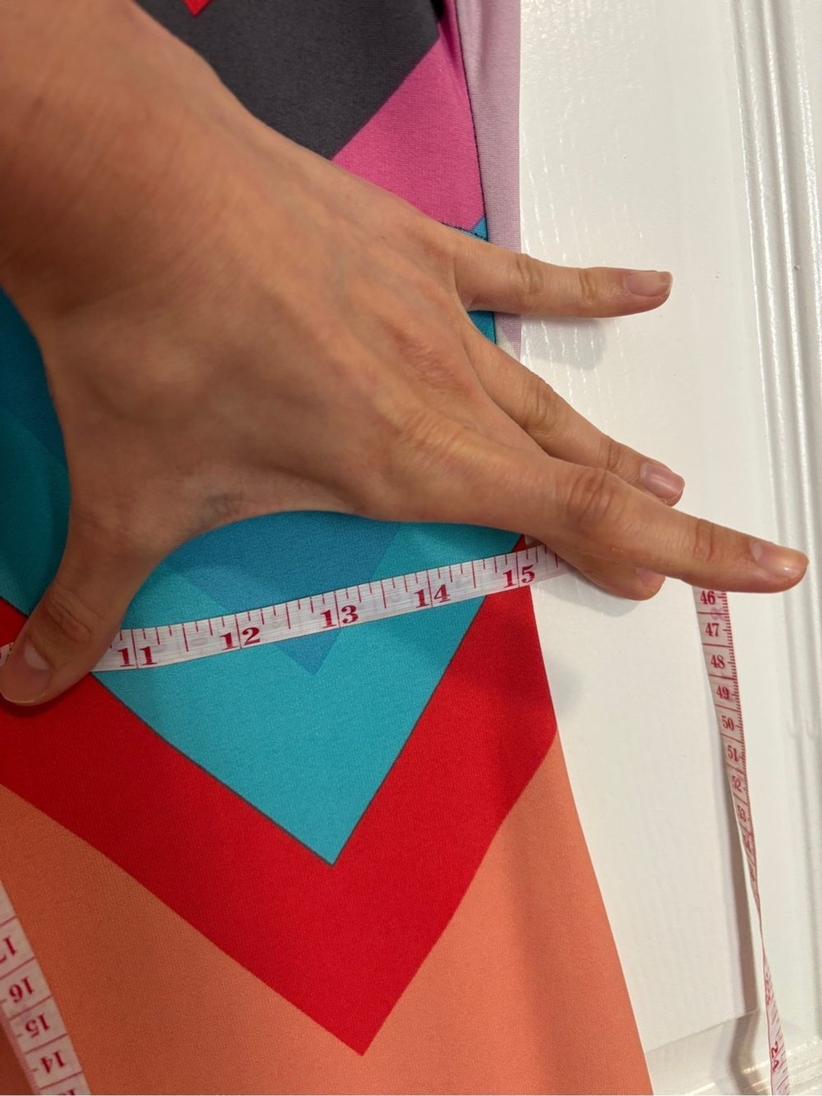 Donna Morgan Geometric Colorblock Shift Dress Pink Coral Teal Mod Print Size 2