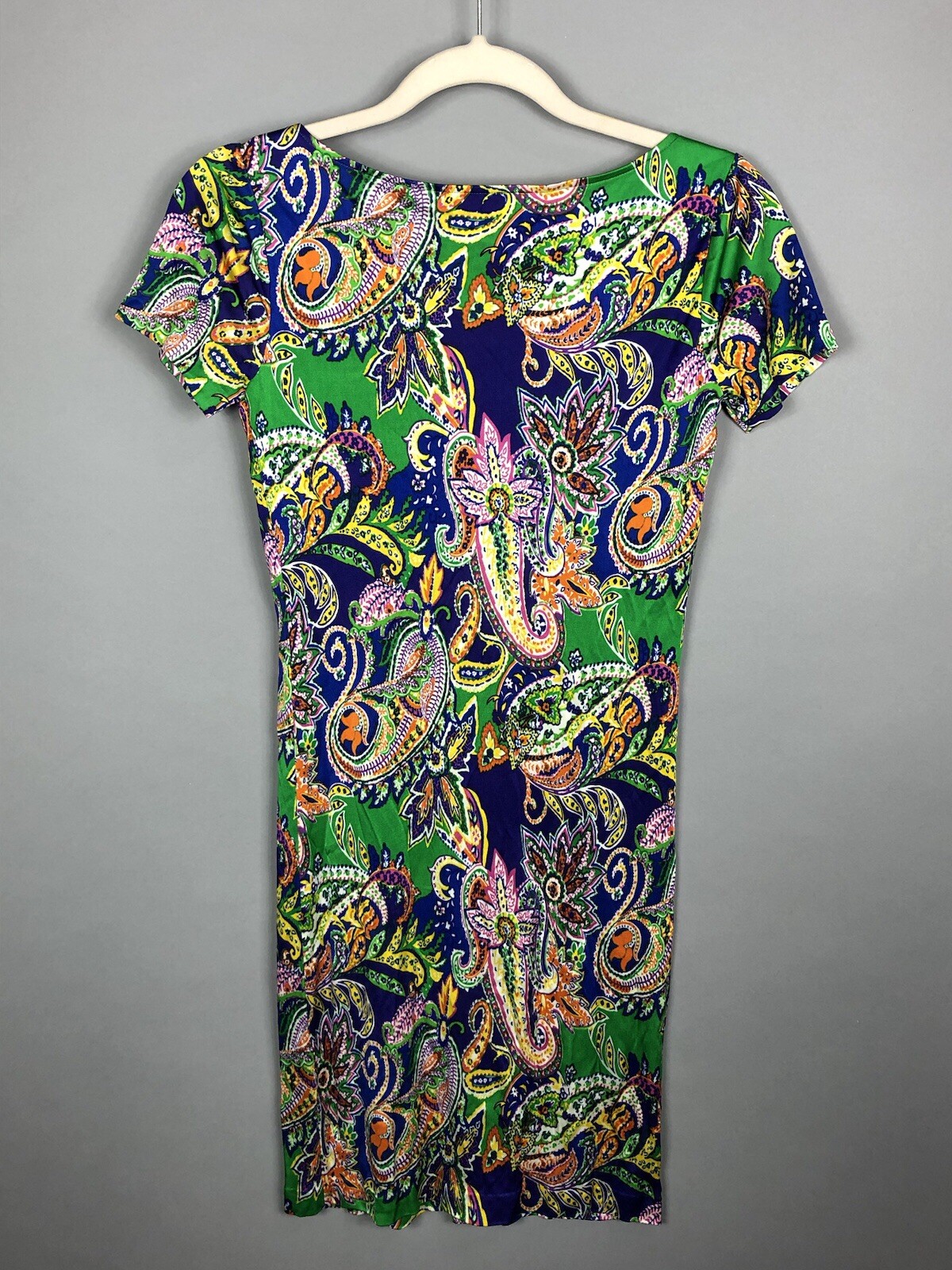 Ralph Lauren Sport Paisley Print Pullover Dress XS Short Sleeve Colorful Casual