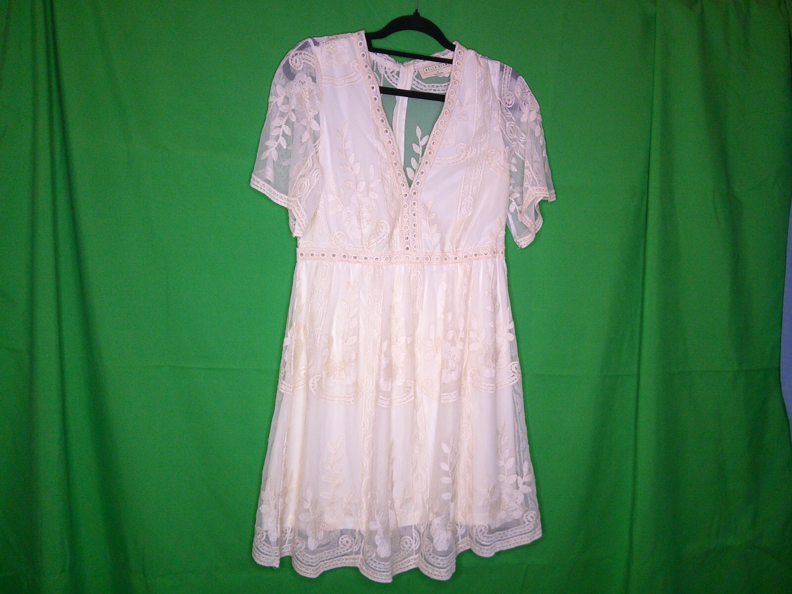 Bella Ella Botique white lace vintage dress