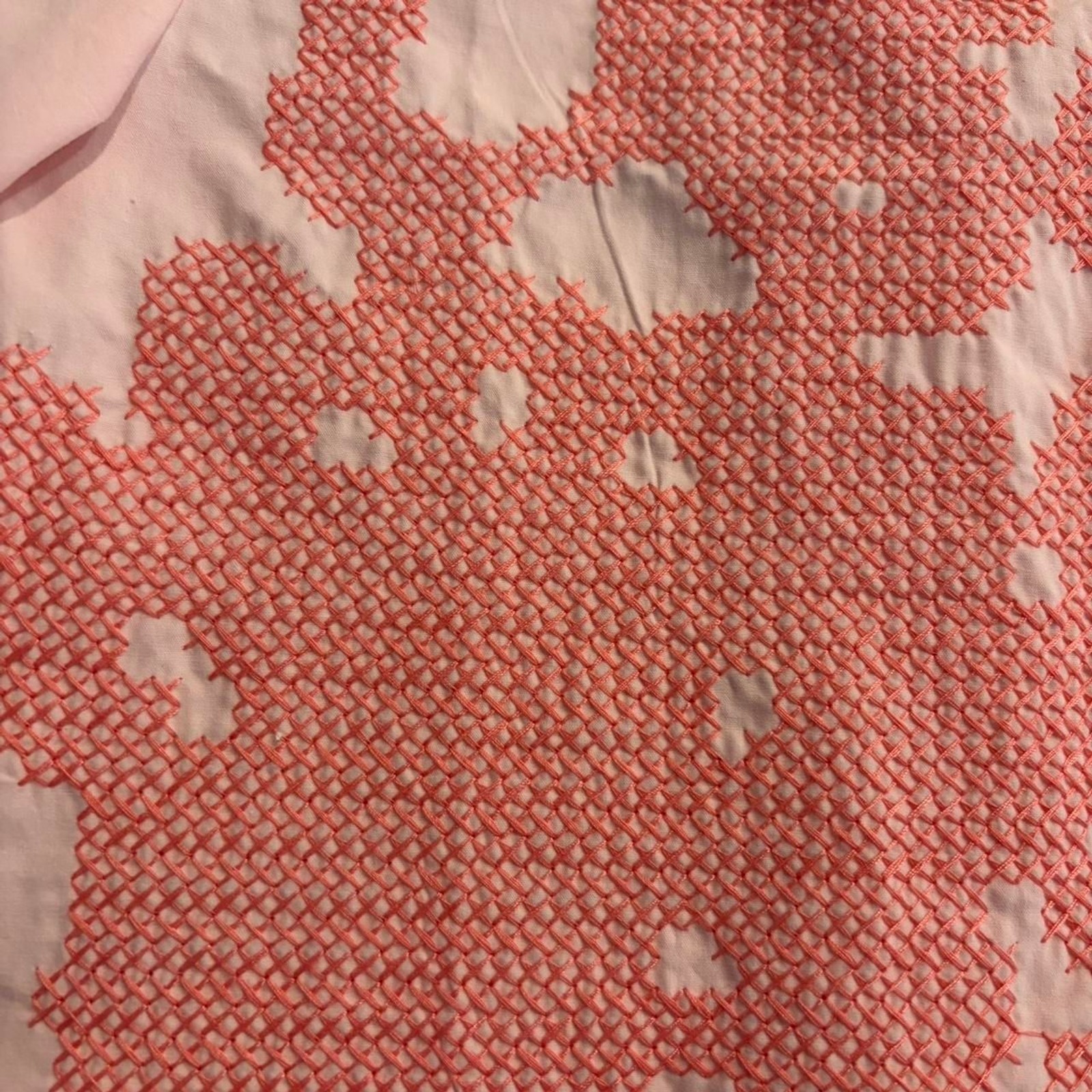 Truly Unique Stunning Women’s Embroidered Salmon Pink Dress Size L
