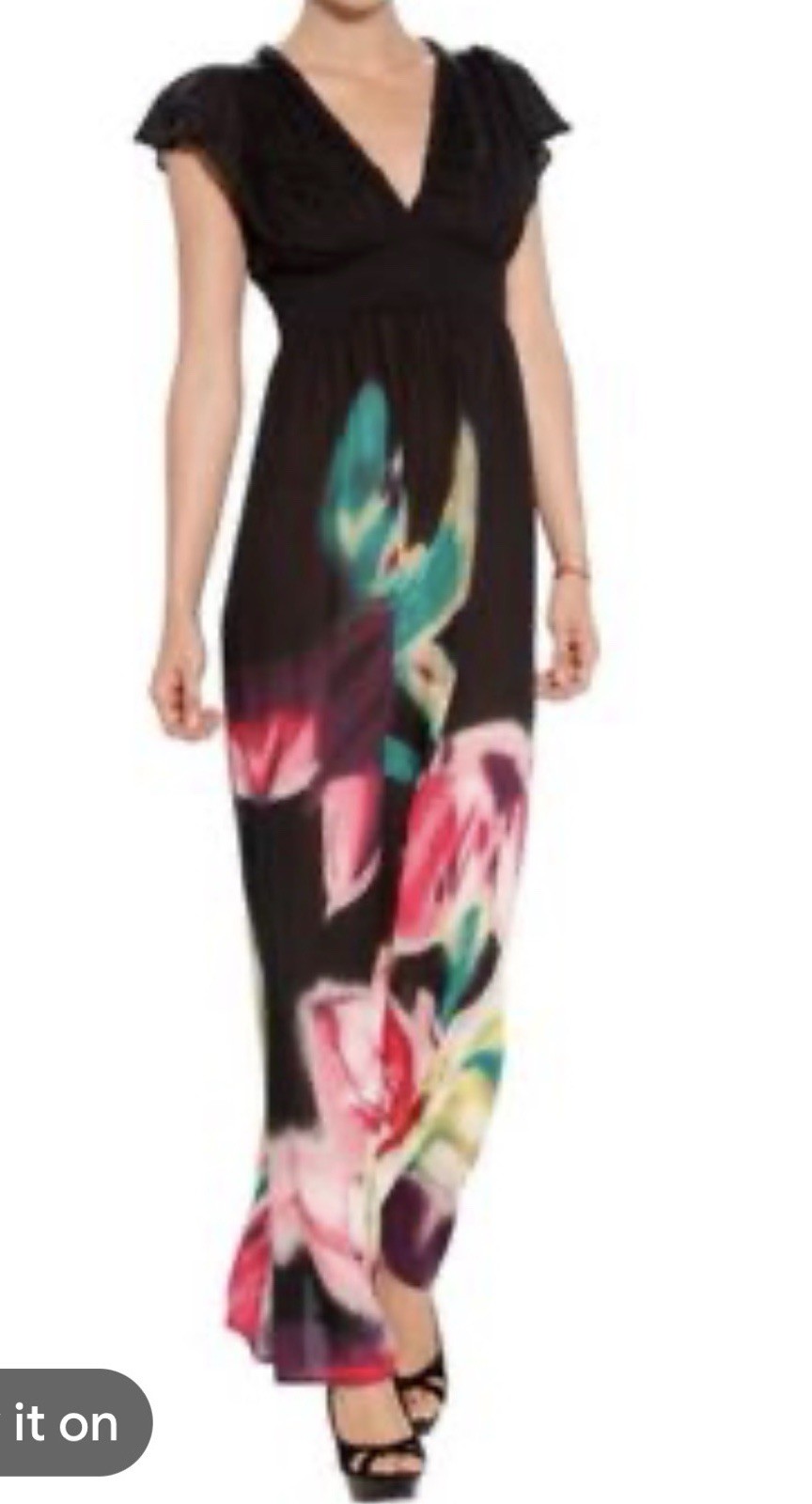 Desigual Dress Women’s Size 42 Short Sleeve Black `
