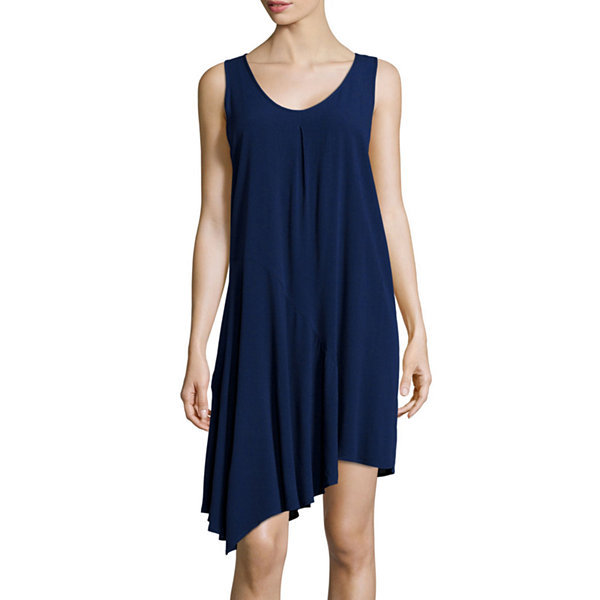 Stylus Draped Tank Dress Size M New Msrp $44.00 American Navy