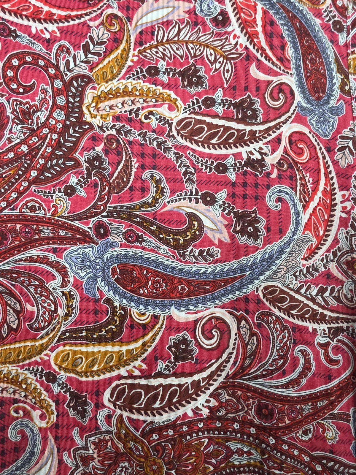 Red Paisley Sun dress Medium Stretch Knit Beach Casual Jouica Sleeveless Pleated