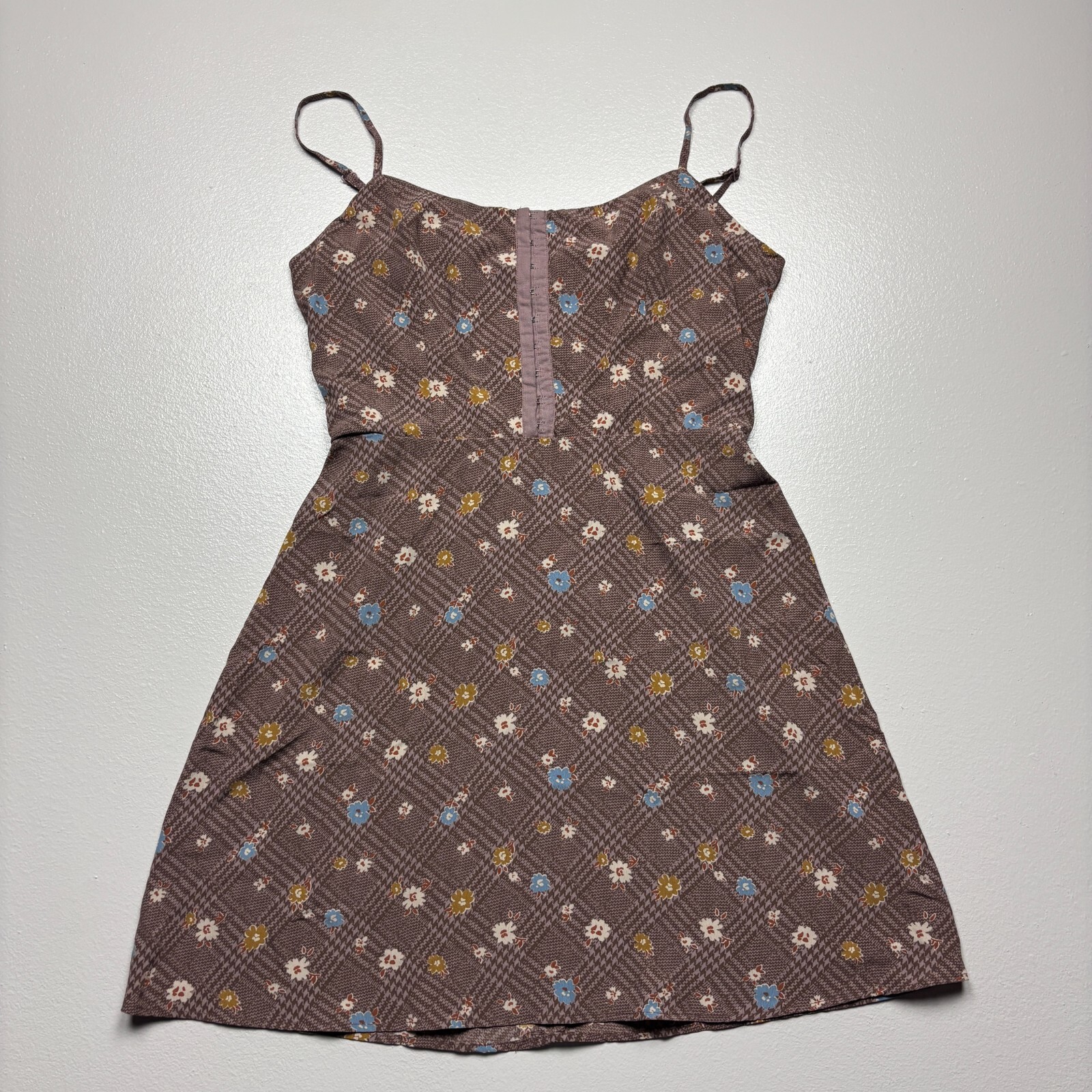 Lily Rose Fit & Flare Dress Women’s Medium Brown Floral 100% Polyester Pullover