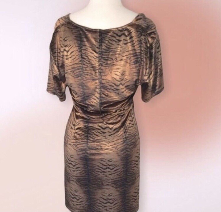 MINKPINK V Neck Tiger Twist Mini Dress M/L NWT