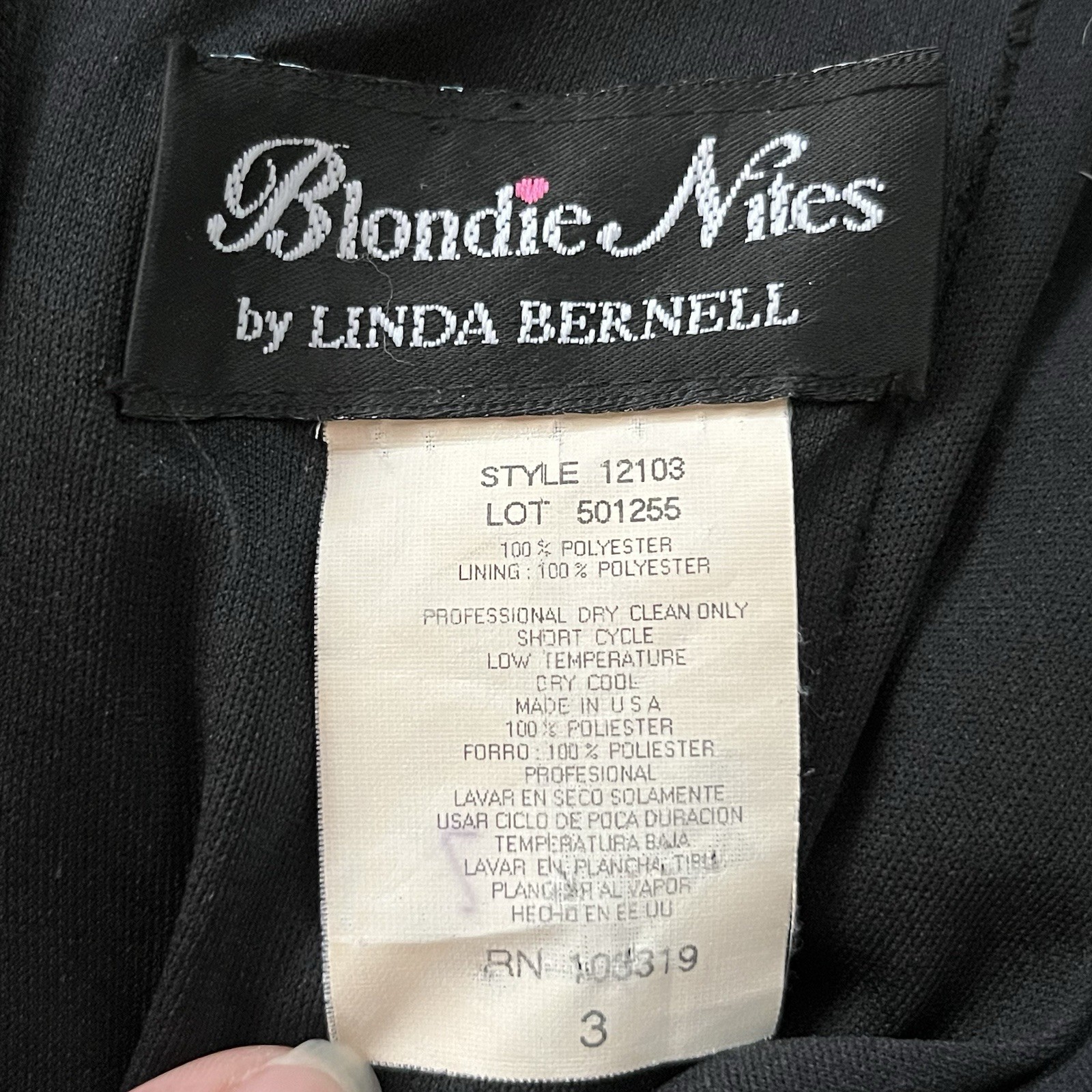 Vintage 90s Blondie Nites Black & Silver Bedazzle Halter Lace Up Back Maxi Dress