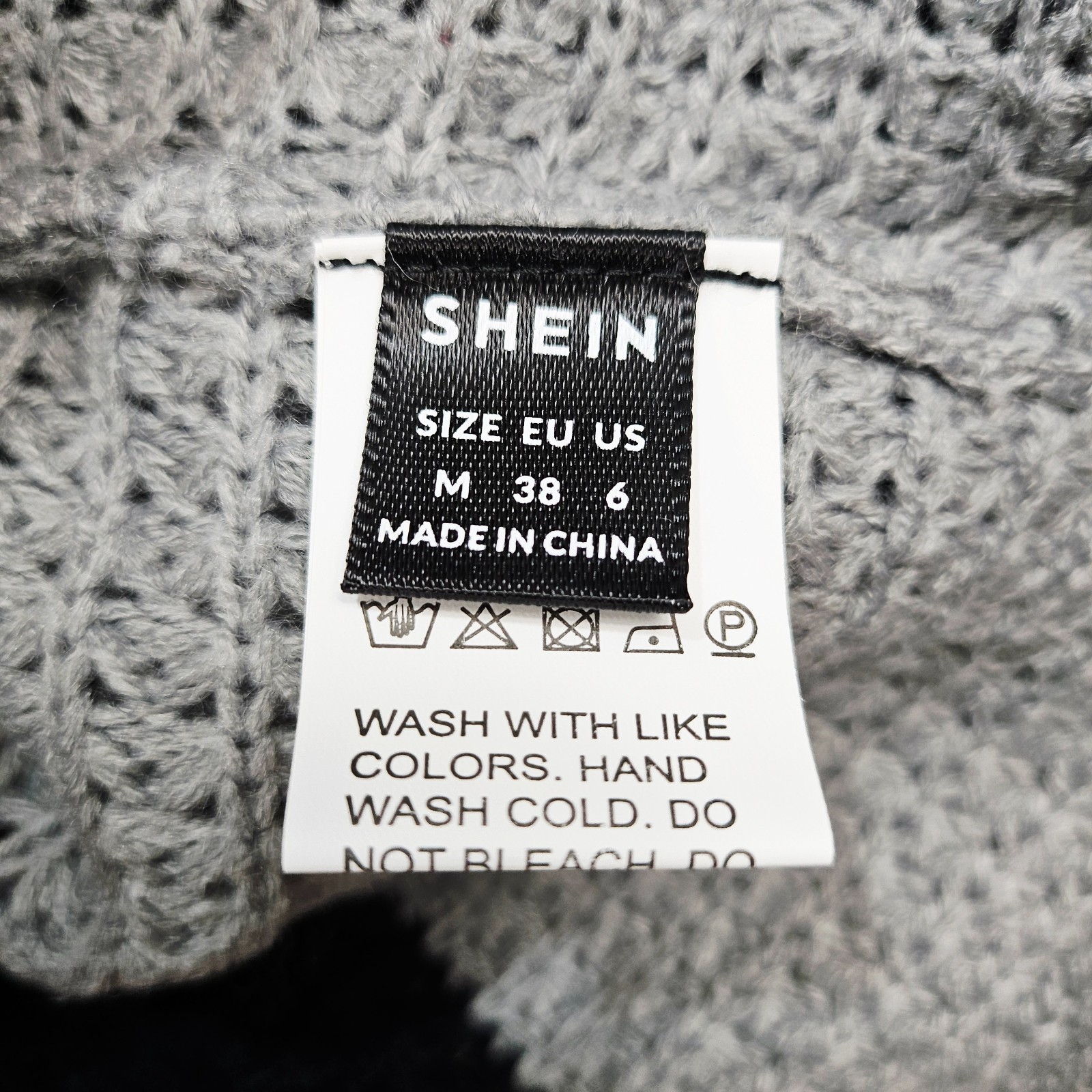 Shein – Stripe Knit Jumper and Skirt Set – Grey Black – Medium – UK 10