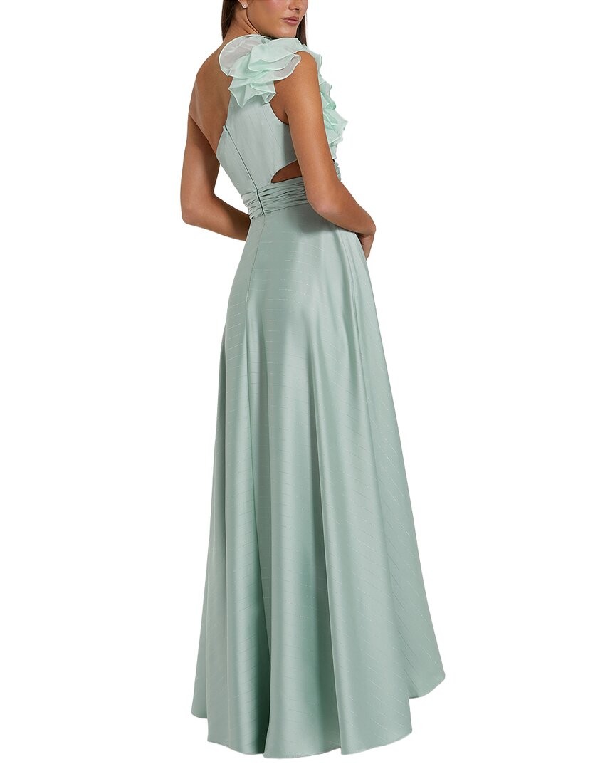 Mac Duggal Ruffled One Shoulder Cut Out Hi-Lo Gown Women’s