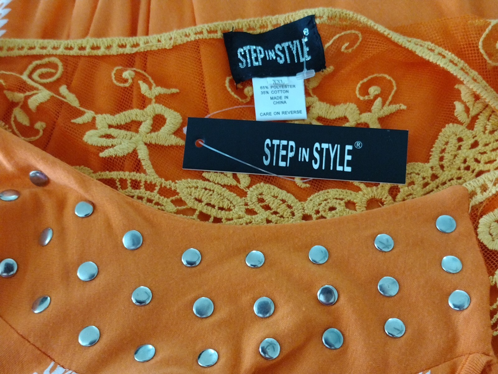 NWT Step in Style Asymmetrical Mandala Dress Size XXL Studded crochet Sleeveless