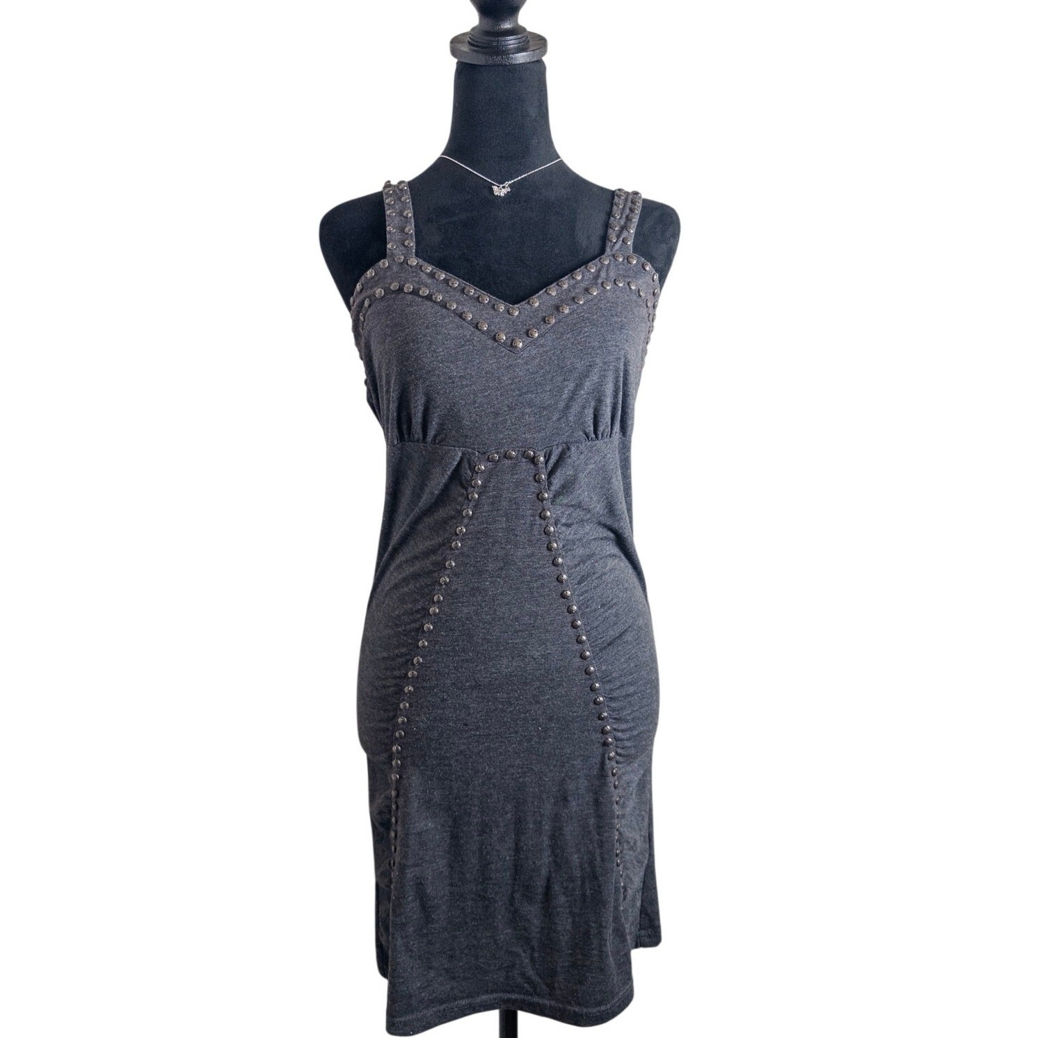 Affliction Black Premium Studded Bodycon Mini Dress Size Medium