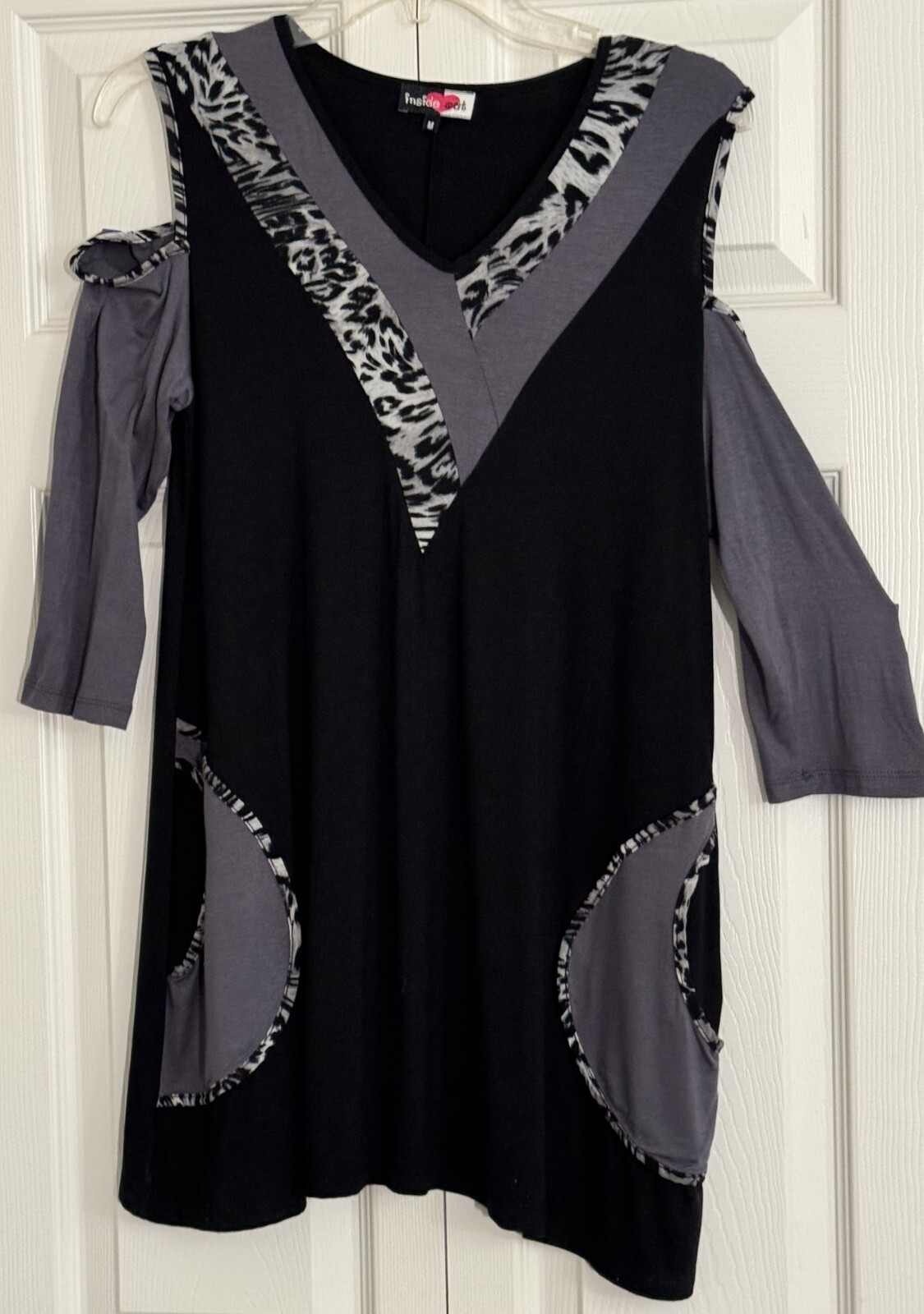Dress Off-shoulder Women’s “Inside-out” 3/4 Sleeve Black- M