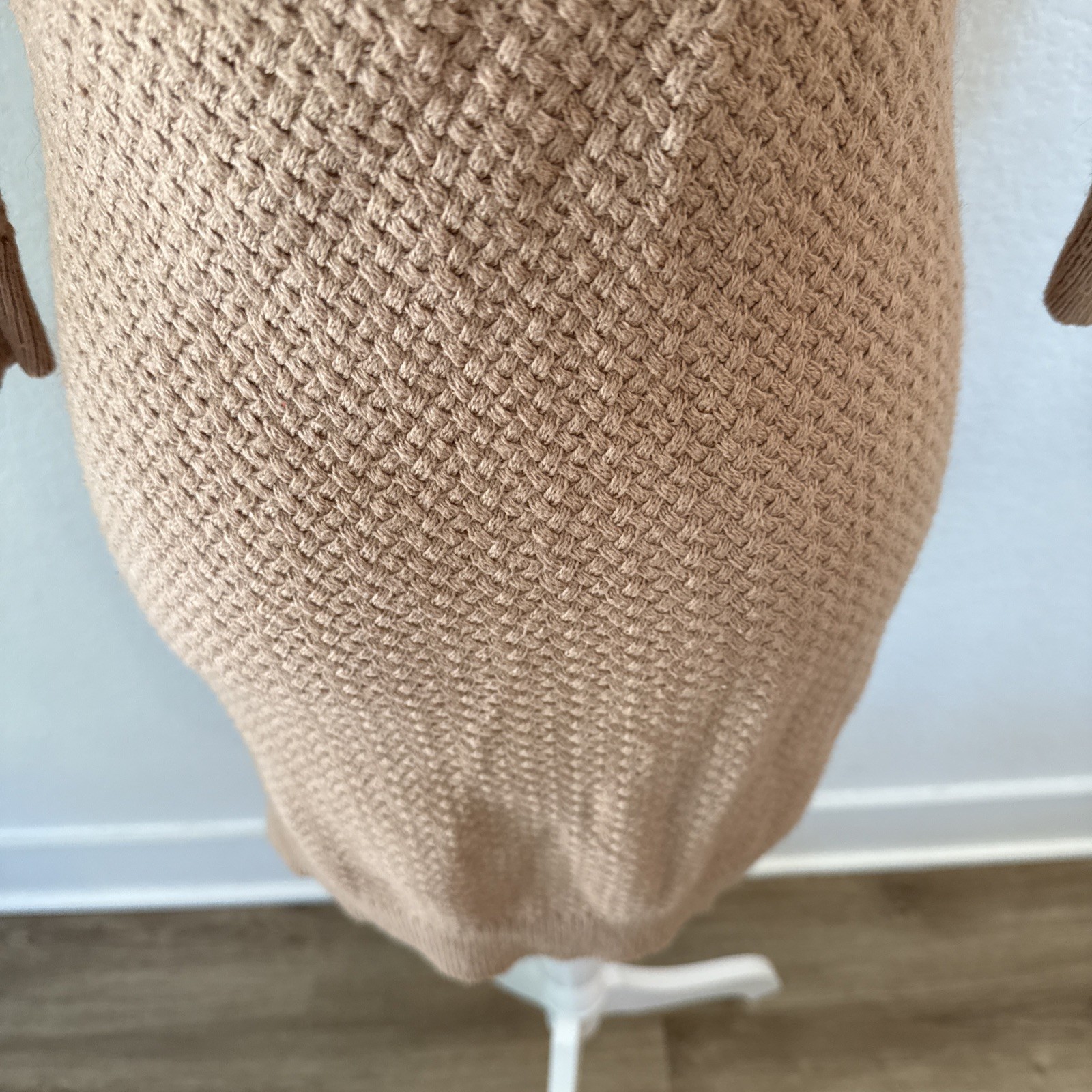 Ann Taylor LOFT Sweater Dress Petite Small Tan Camel Hair Blend