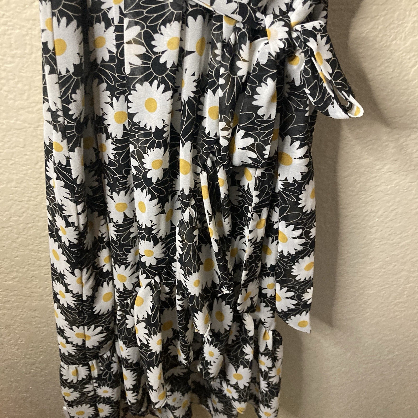 Rewind Floral Wrap Dress Bohemian Daisy Sundress High Low Cowgirl Size Medium
