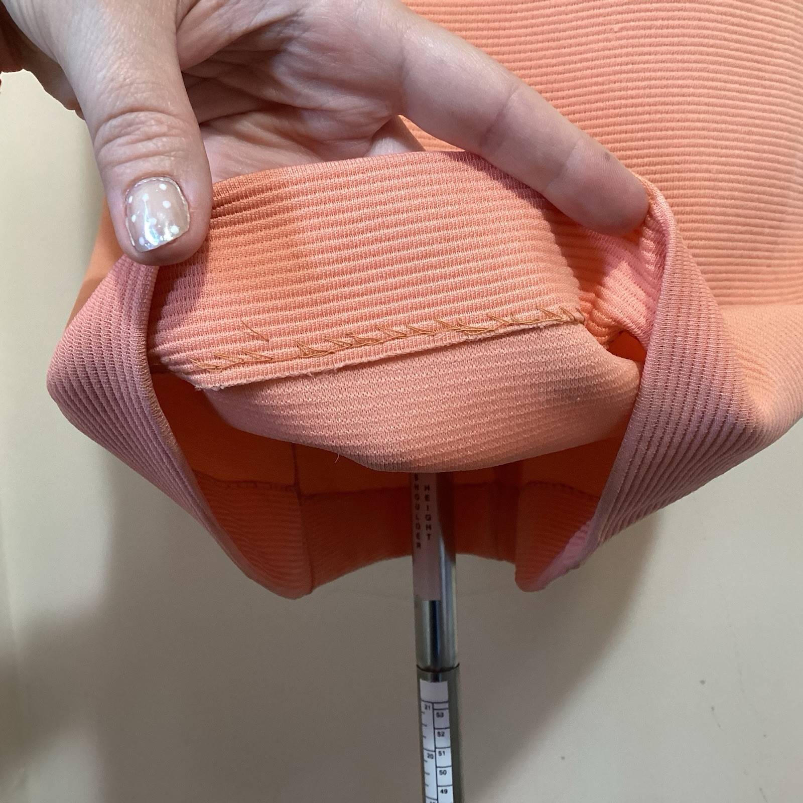 Handmade 60s Mod Retro Mini Shift Dress Size M Pink Salmon Contrast Bow Twiggy