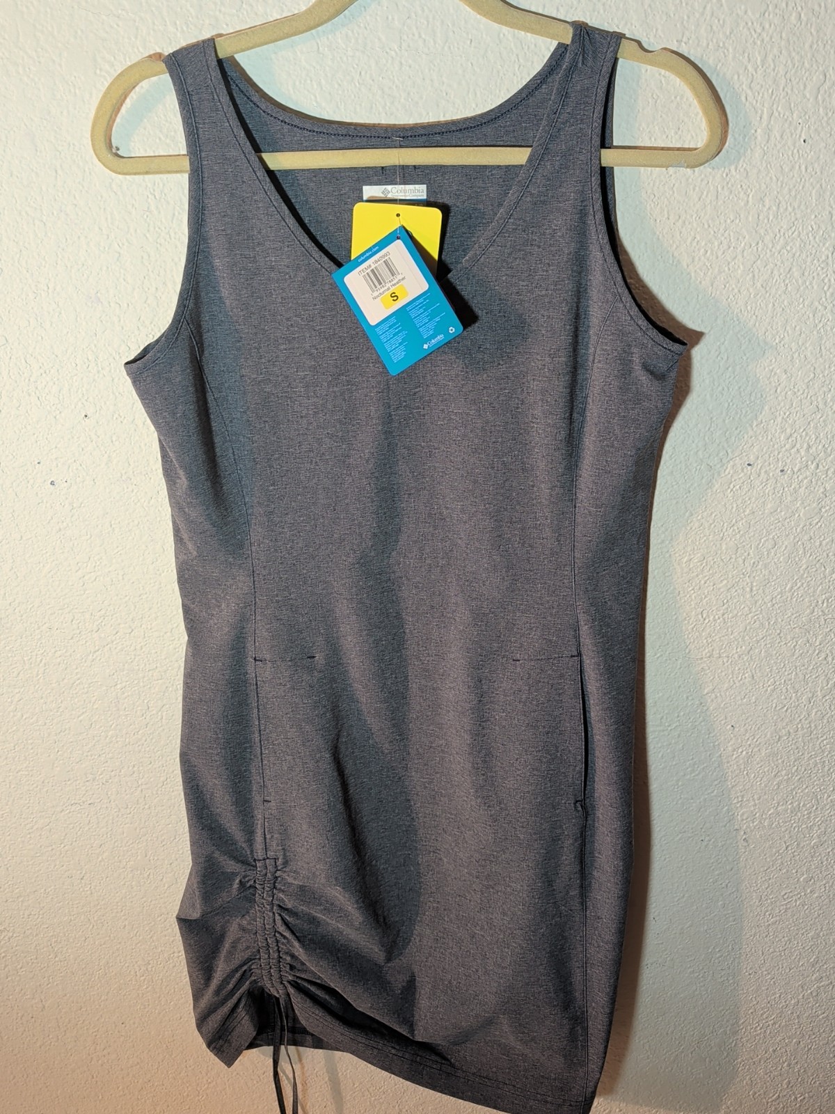 Columbia Dress Active Wear Nocturnal Heather Gray Size S/P Gathered Accent…