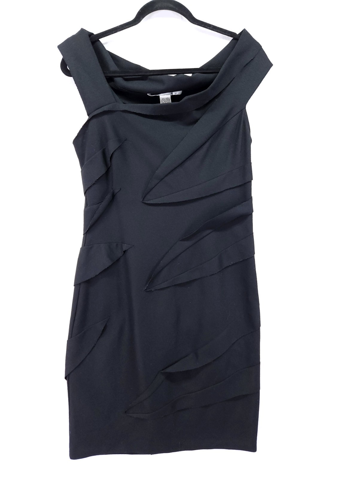 Diane Von Furstenberg Women Wool Blend Sheath Dress Size 12 Black