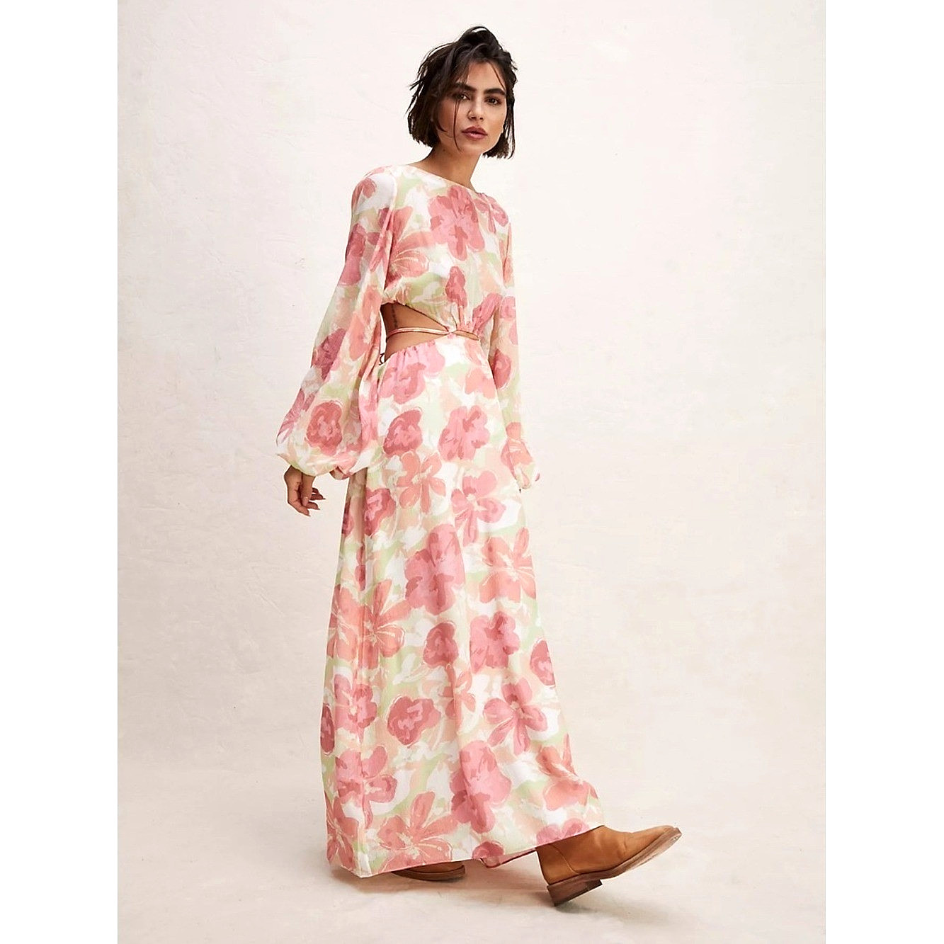 Significant Other Stunning “Naomi” Cutout Pink Watercolor Dress. NEW** US 10