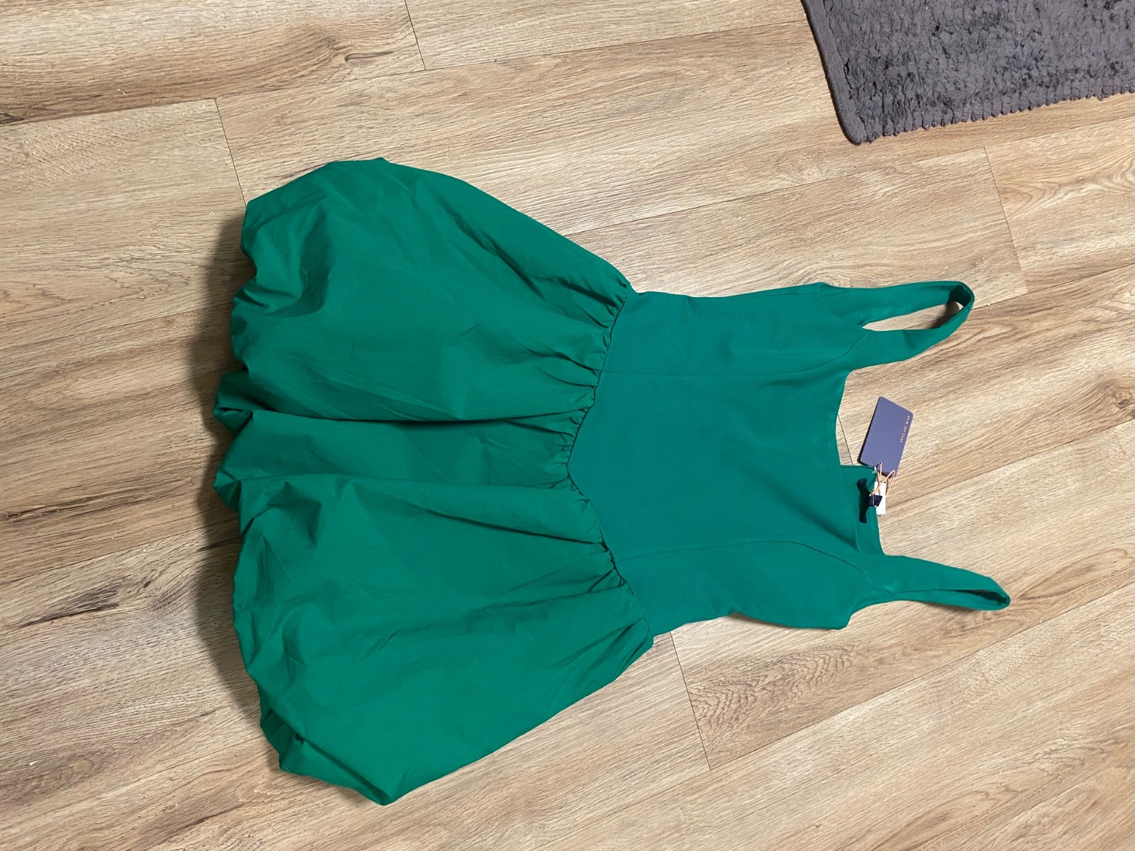 NWT Skies Are Blue Square Neck Mini Dress Green