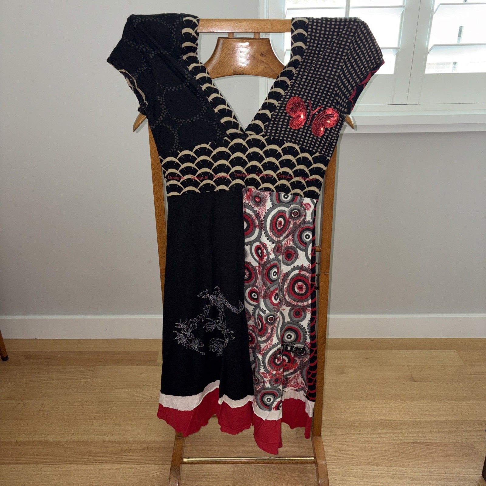 Desigual Women’s Patterned Cotton Summer Dress, Size S