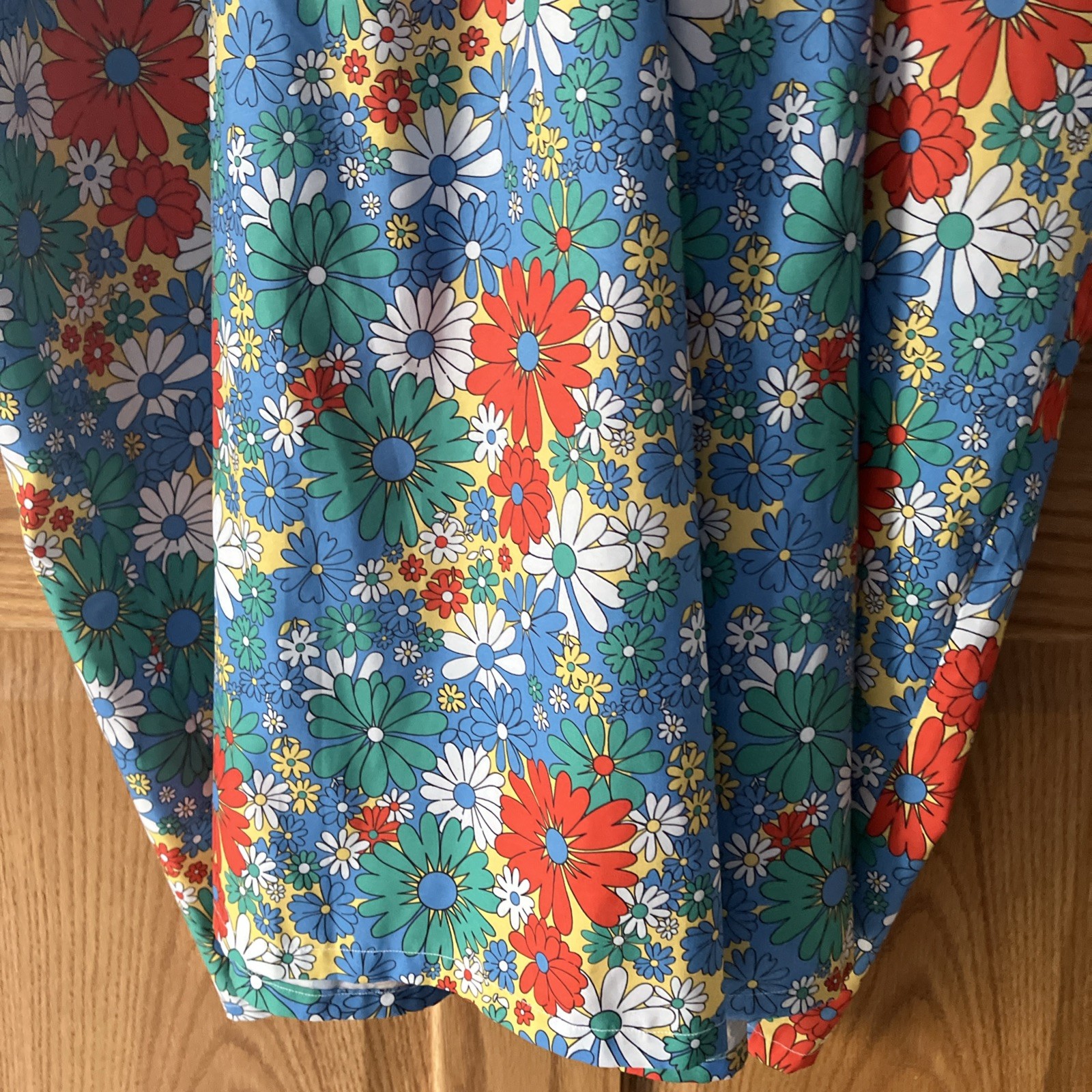 NWOT “Unique Vintage” Brand Mod Floral Boho Kaftan Mu Mu Dress Sz OS Mrs Roper!