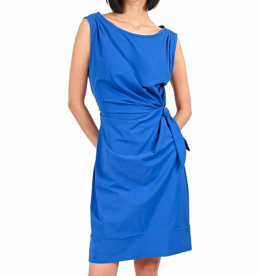 DIANE VON FERSTENBURG | Blue Sleeveless Mini Sheath Dress |Boat Neckline |Size 4