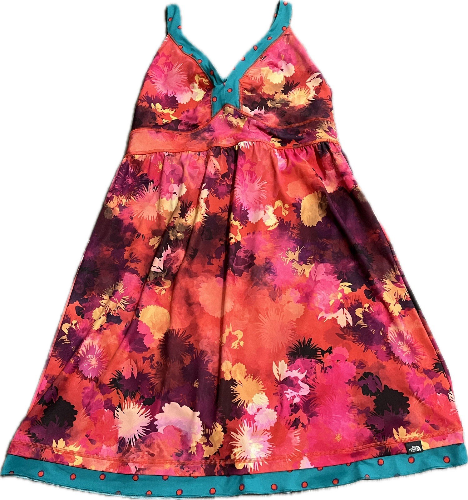 Floral Halter Sundress Fit & Flare Size L The North Face Spring Summer Tropical