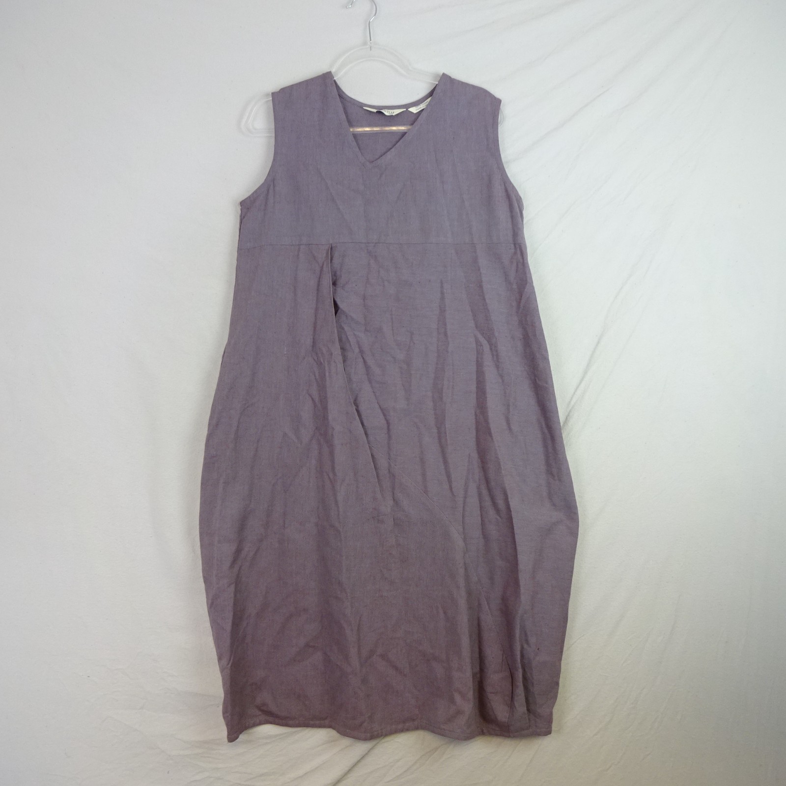 Drichu Dress Medium Handmade Nepal Sleeveless Cotton Lagenlook Oversized 12/14