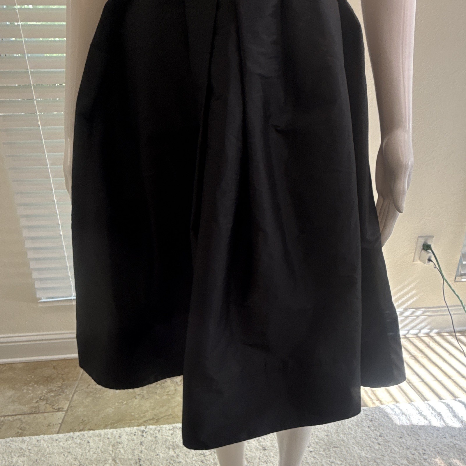 Alexia Admor Black Silver Geometric Jacquard Fit & Flare Pocket Cocktail Size M