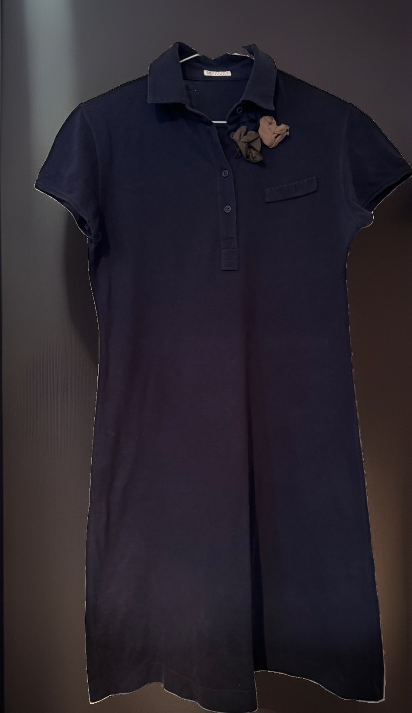 Brunello Cucinelli Smart Designer Blue Jersey Sports Dress M