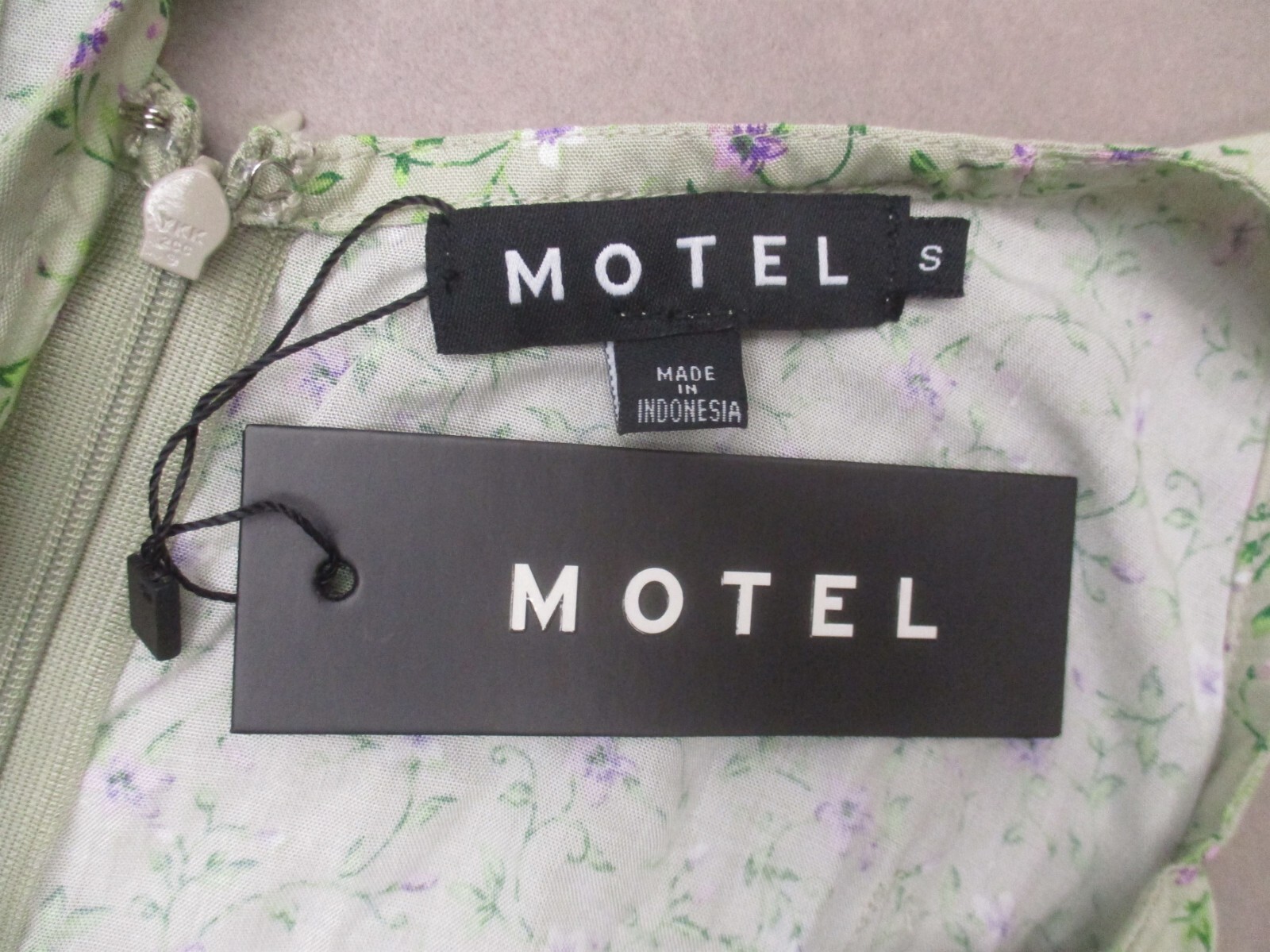 NWT MOTEL Size S Womens Floral Front Slit Back Zip Sleeveless Jorie Dress 017