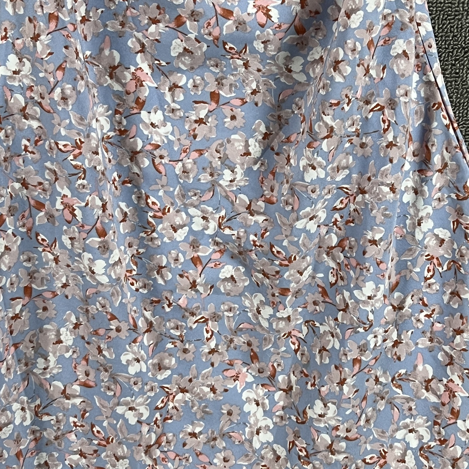 Windsor Dress Womens Small Blue Pink Floral Cowl Neck Mini Sundress Lined
