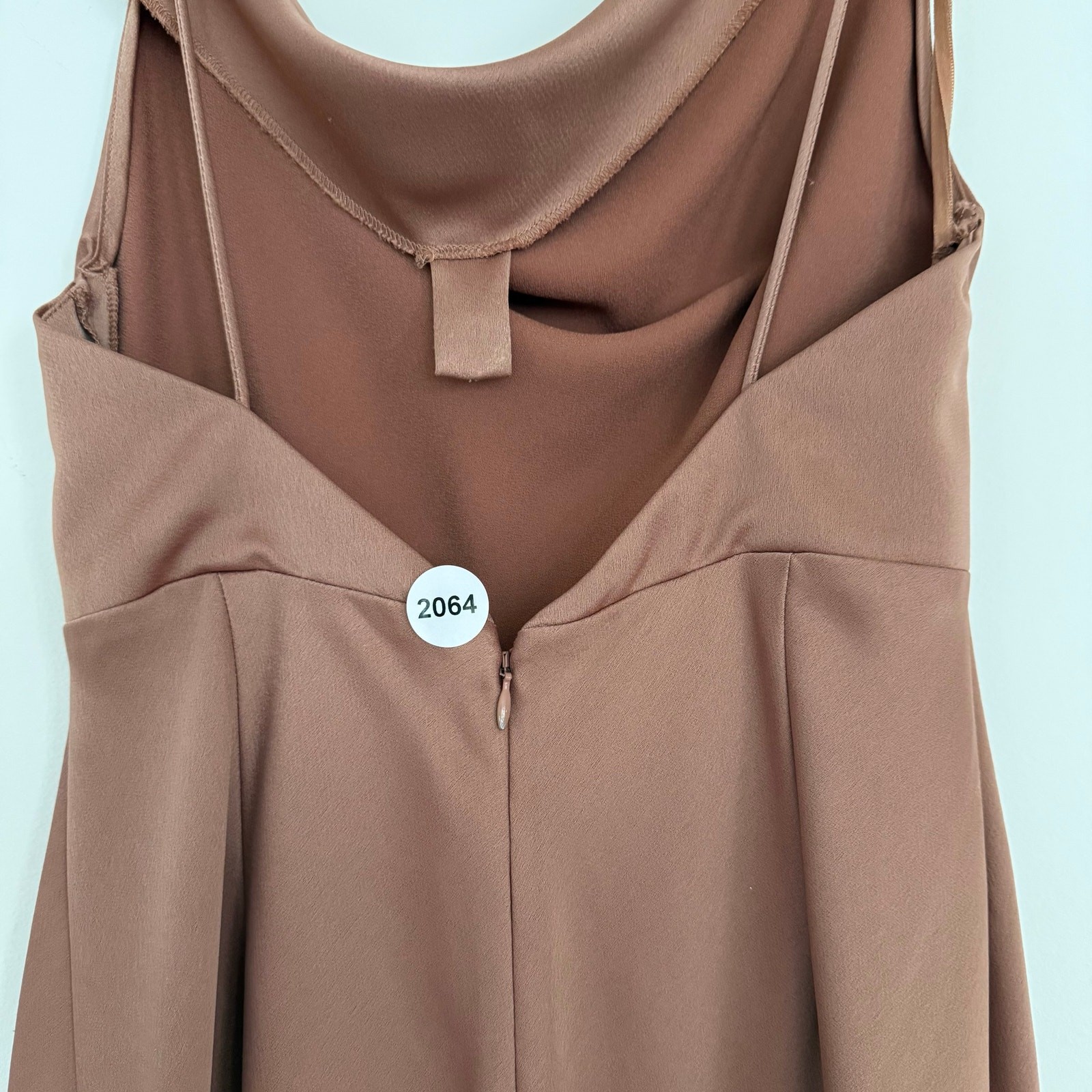 BHLDN August Satin Charmeuse Midi Dress Neutral Size US 8