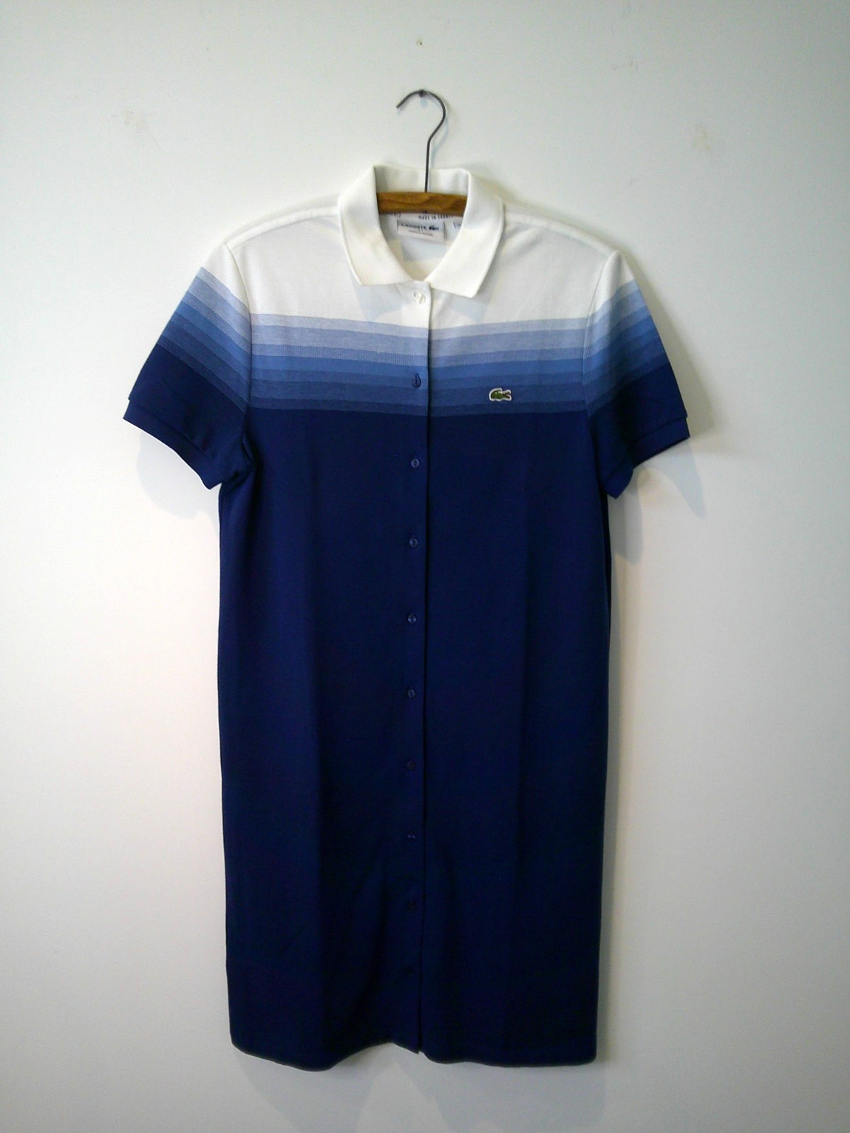 NWOT Lacoste Cotton Caviar Piqué Straight Fit Dress Made in France US 6 S 38
