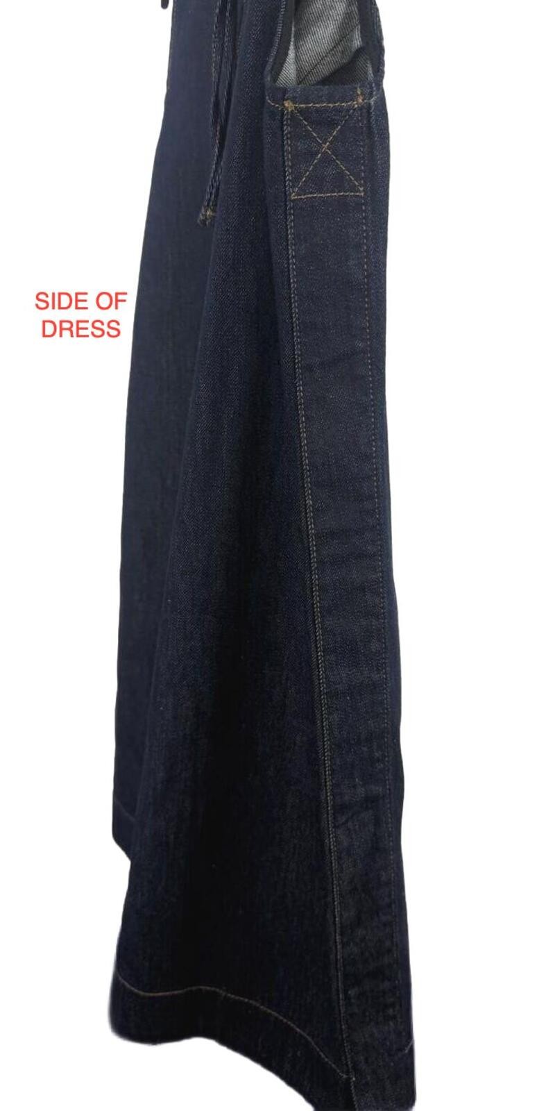 Madewell Boxy Sleeveless Denim Shift Dress Essex Wash Dark Indigo Mini Size 00
