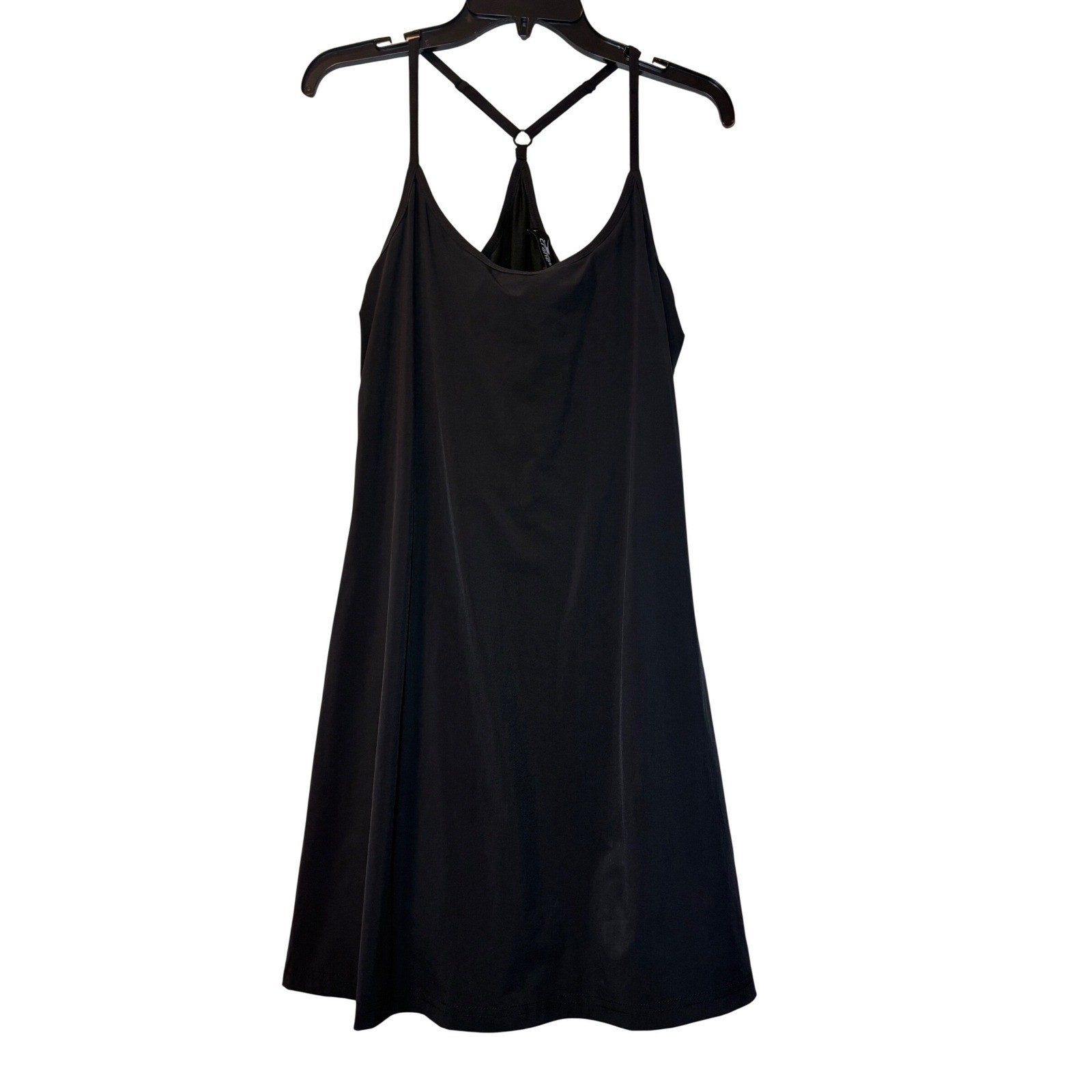 Crane Womens Black Athletic Dress with Built-in Shorts/Pocket – Large