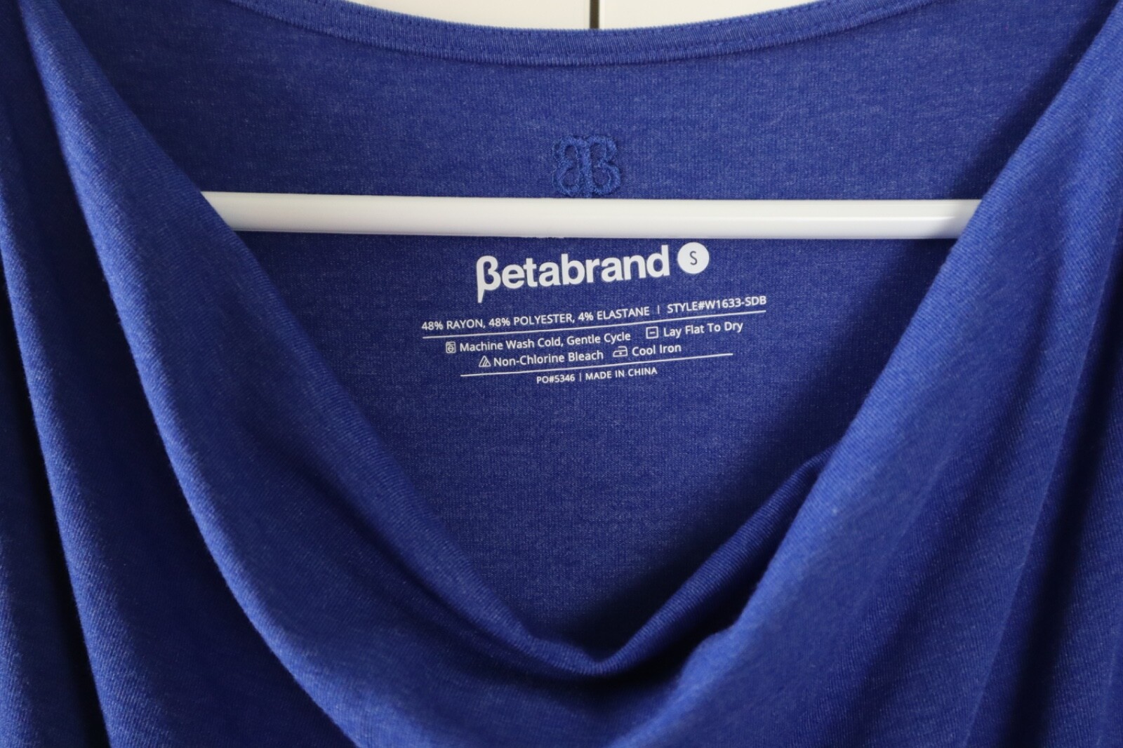 BETABRAND $98 Super Soft Stretch Draped Neck Gathered Waist Dress Size Small