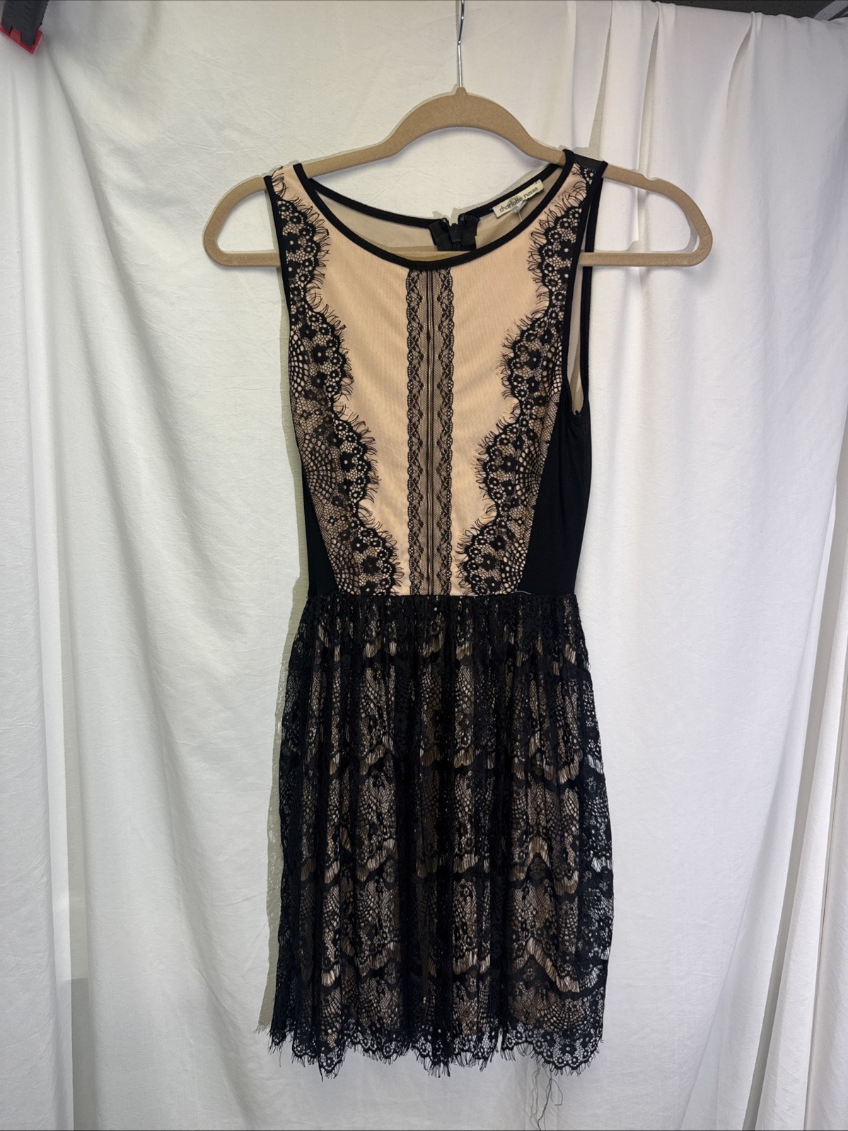NWT Charlotte Russe Dress Mini Cocktail Party Black Sz. Small Whimsigoth Y2K