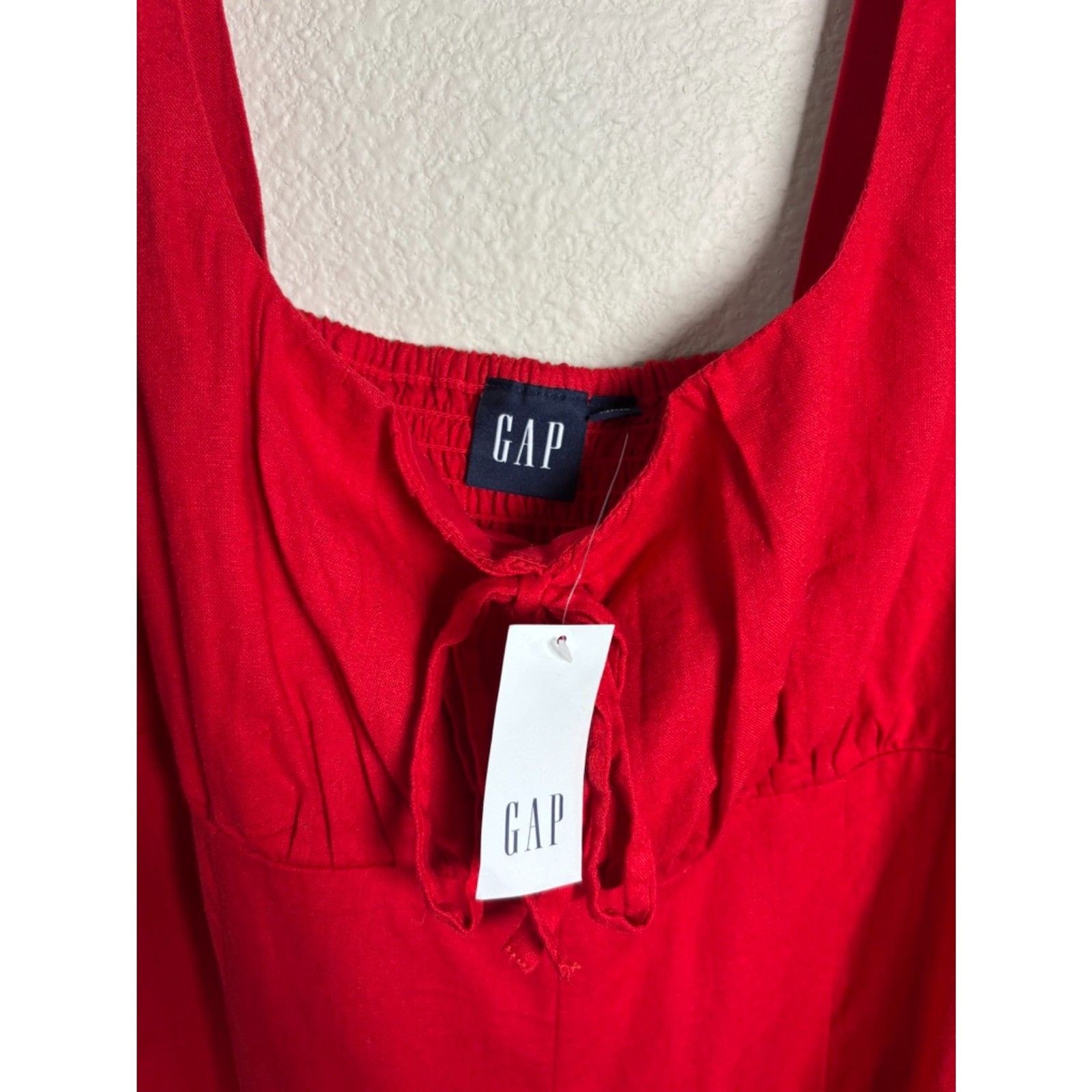Gap x DÔEN Red Dress linen blend size M new with tags