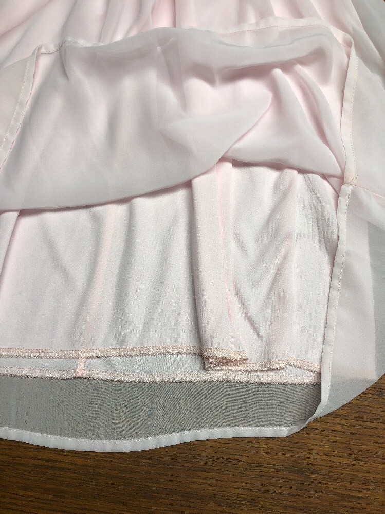 Honey Punch Light Blush Pink cross over V neck Dress size S