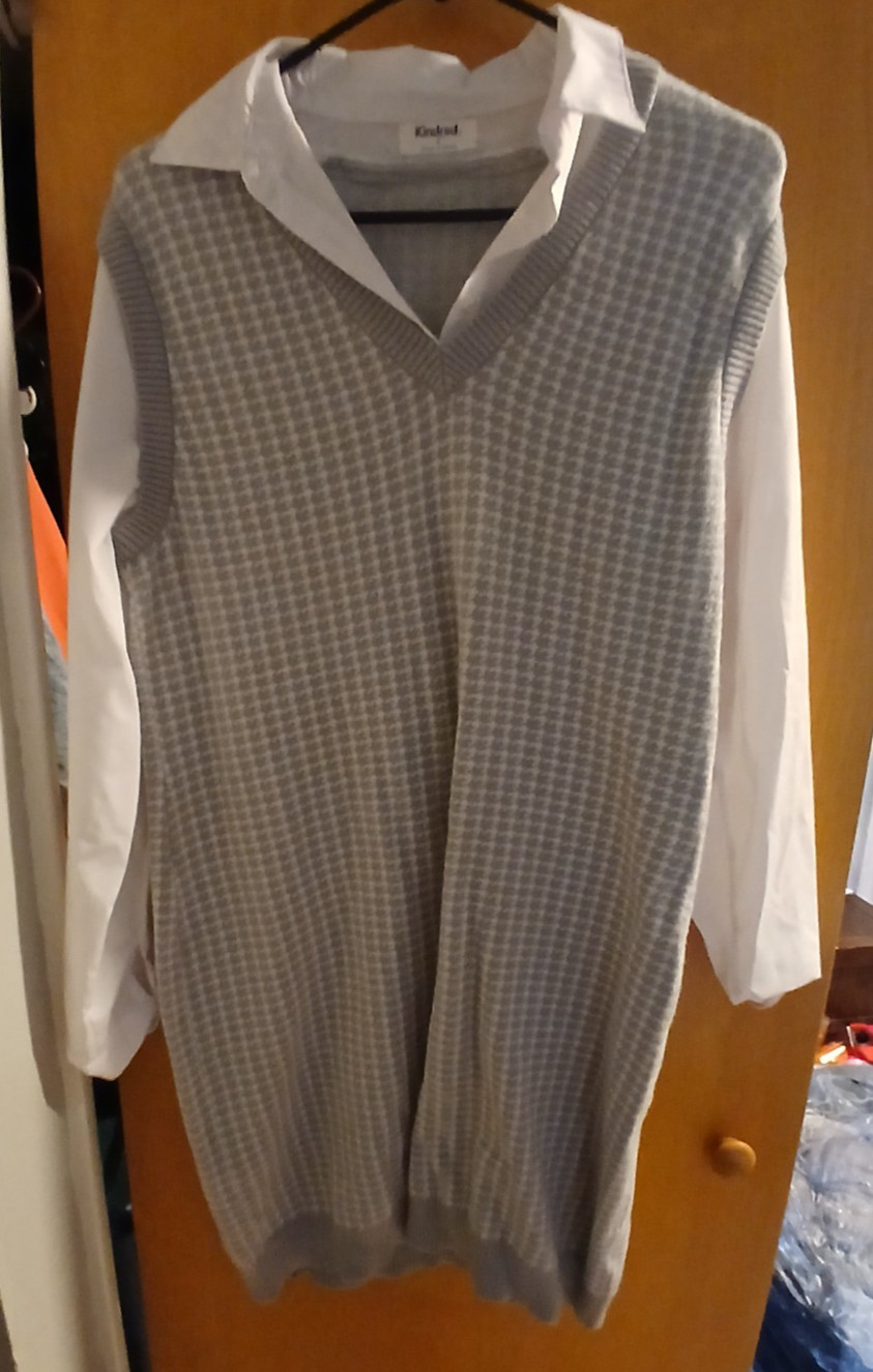 womens sweater dress grey size xl
