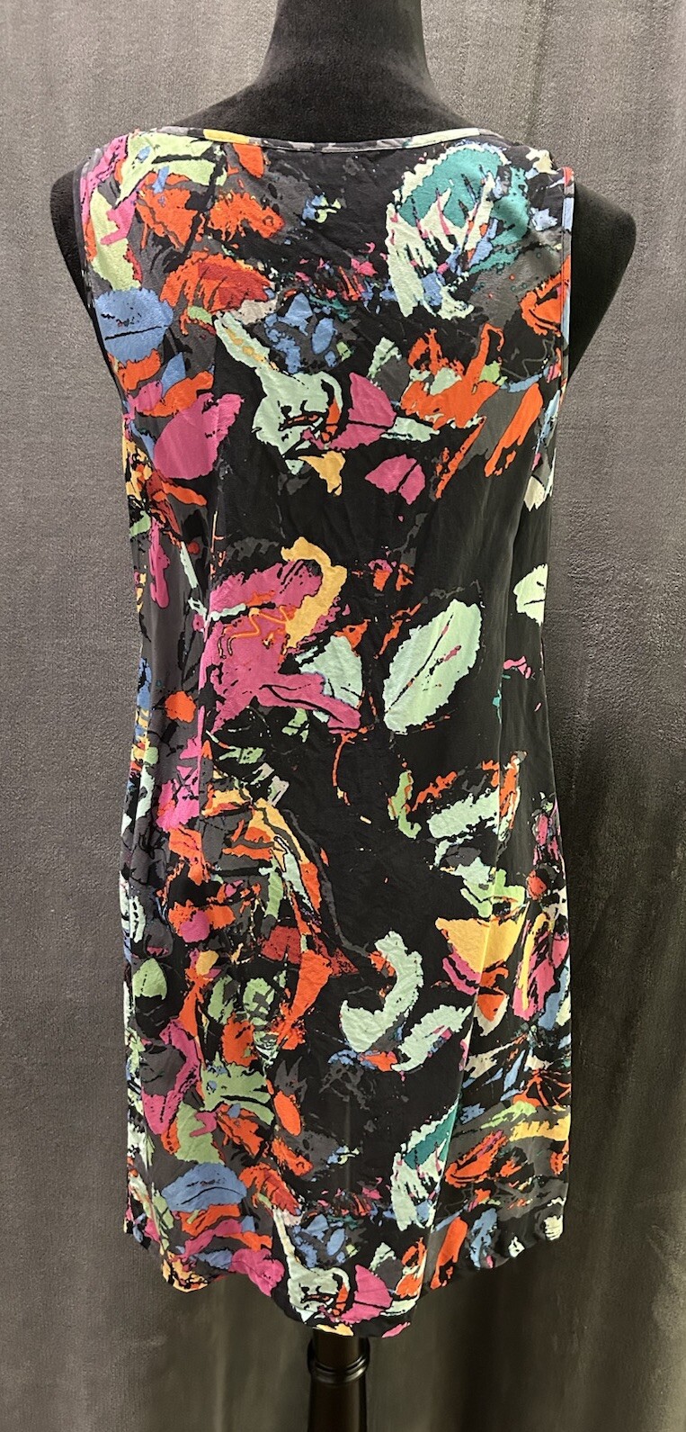 Presley Skye Silk Shift Colorful Sleeveless Colorful Dress Sz S