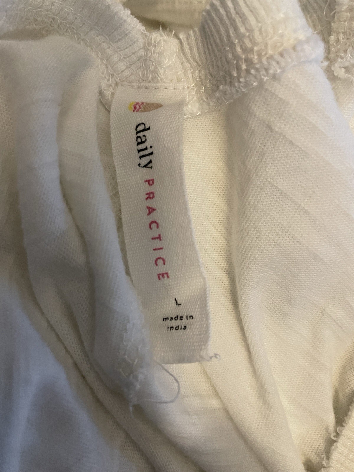 Daily Practice by Anthropologie Valensole Dress White Cotton Large Pockets Lined