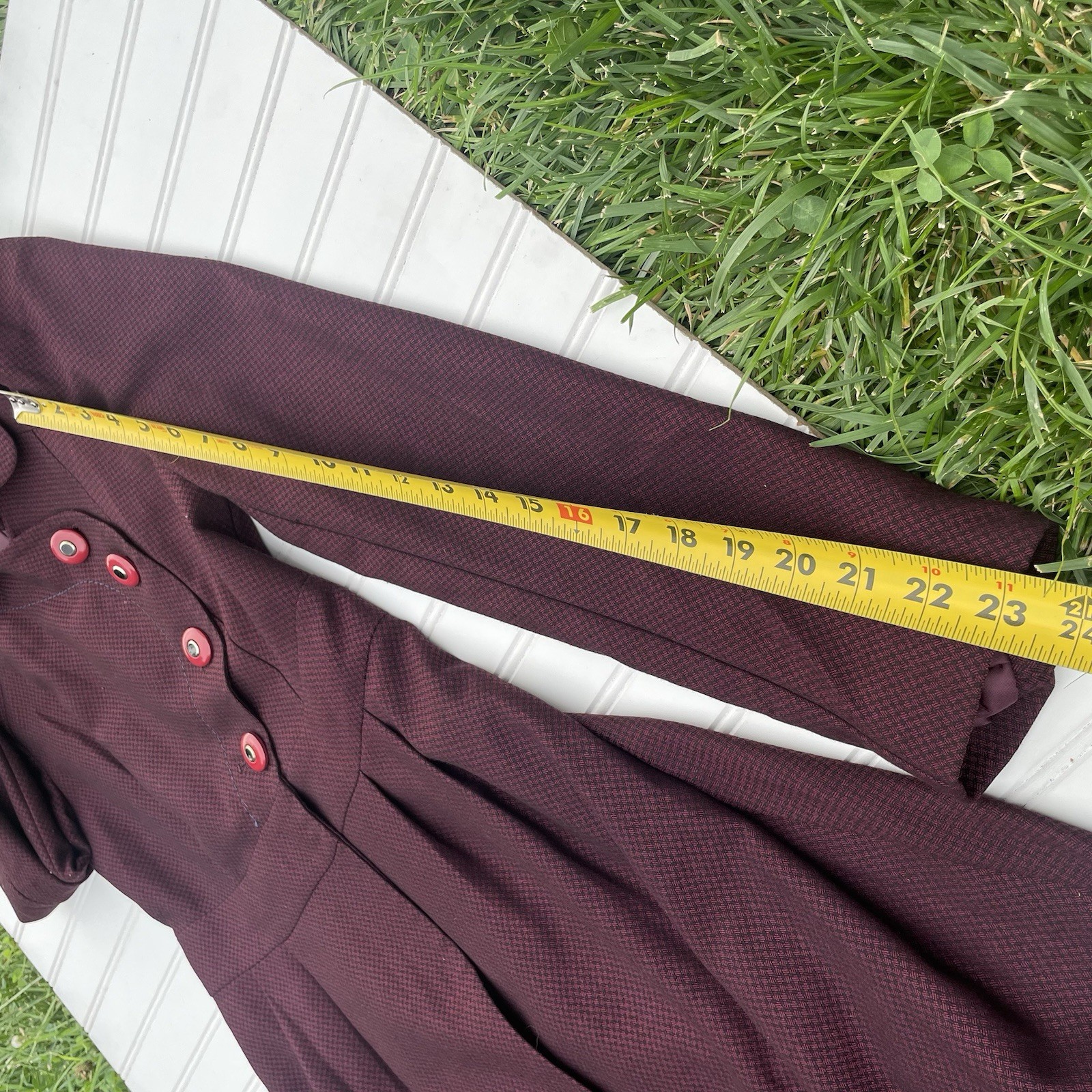 Women’s Turkish Burgundy Modest Coat Dress Long Sleeve Midi Modest Elegant Jack