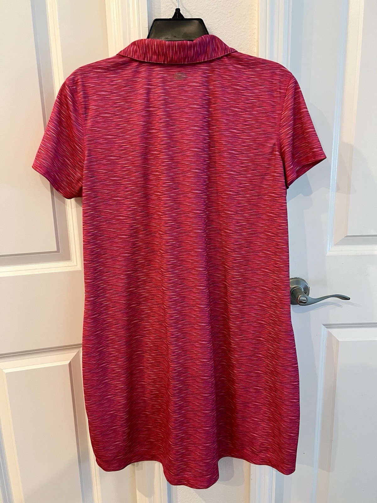 Reel Legends Keep It Cool 1/4 Button Up Short Sleeve Dress Pink Sz XL Fishing