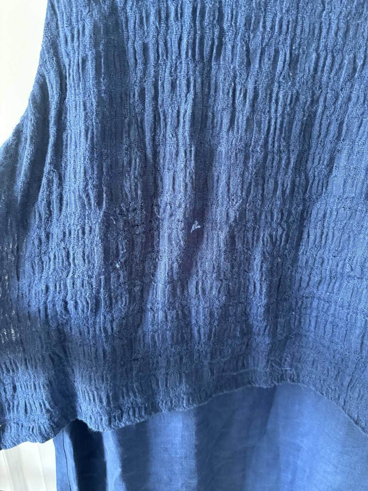 J. Jill Love Linen Layered Shift Dress XL Blue Sleeveless Textured Lagenlook