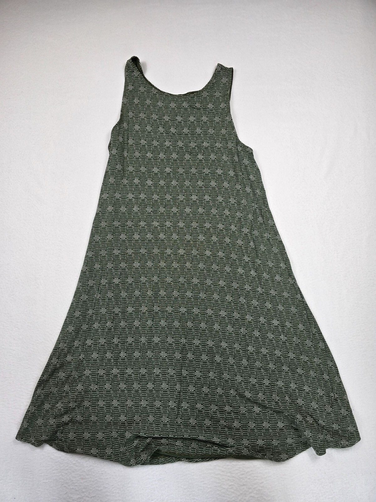 Old Navy Green Sleeveless A-Line Dress Sundress Medium Midi Cottage Core