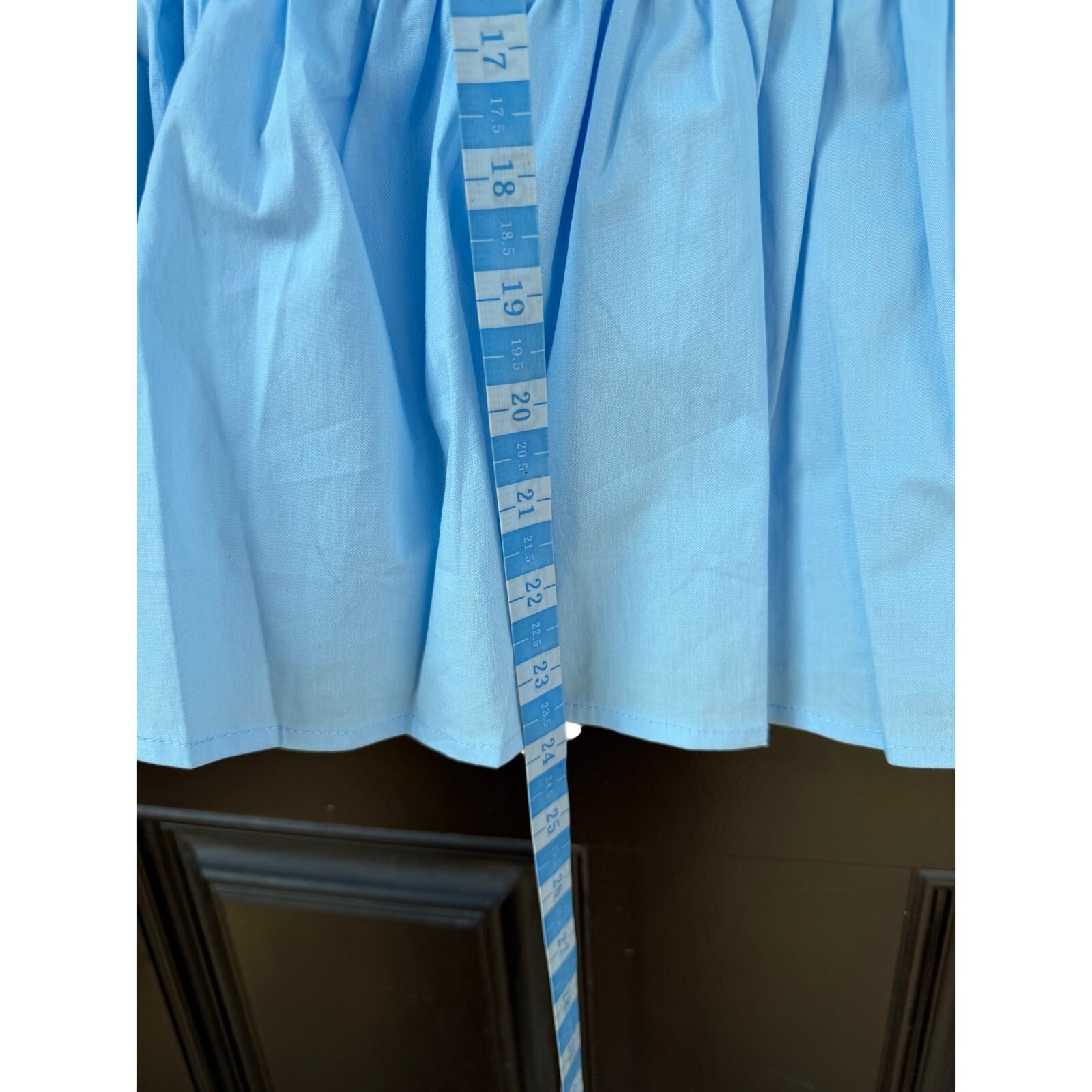 Peppermayo Carmel Ruched Strapless Mini Dress Blue Cotton Blend Size US 2 XS
