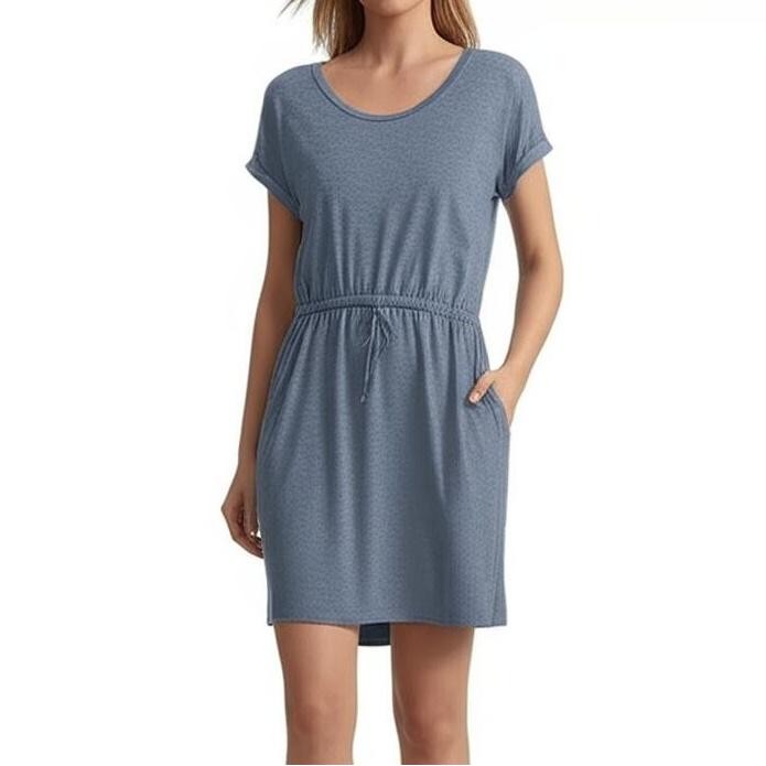 32 Degrees Cool Dress XL Heather Indigo Blue Pockets Stretch Athleisure New