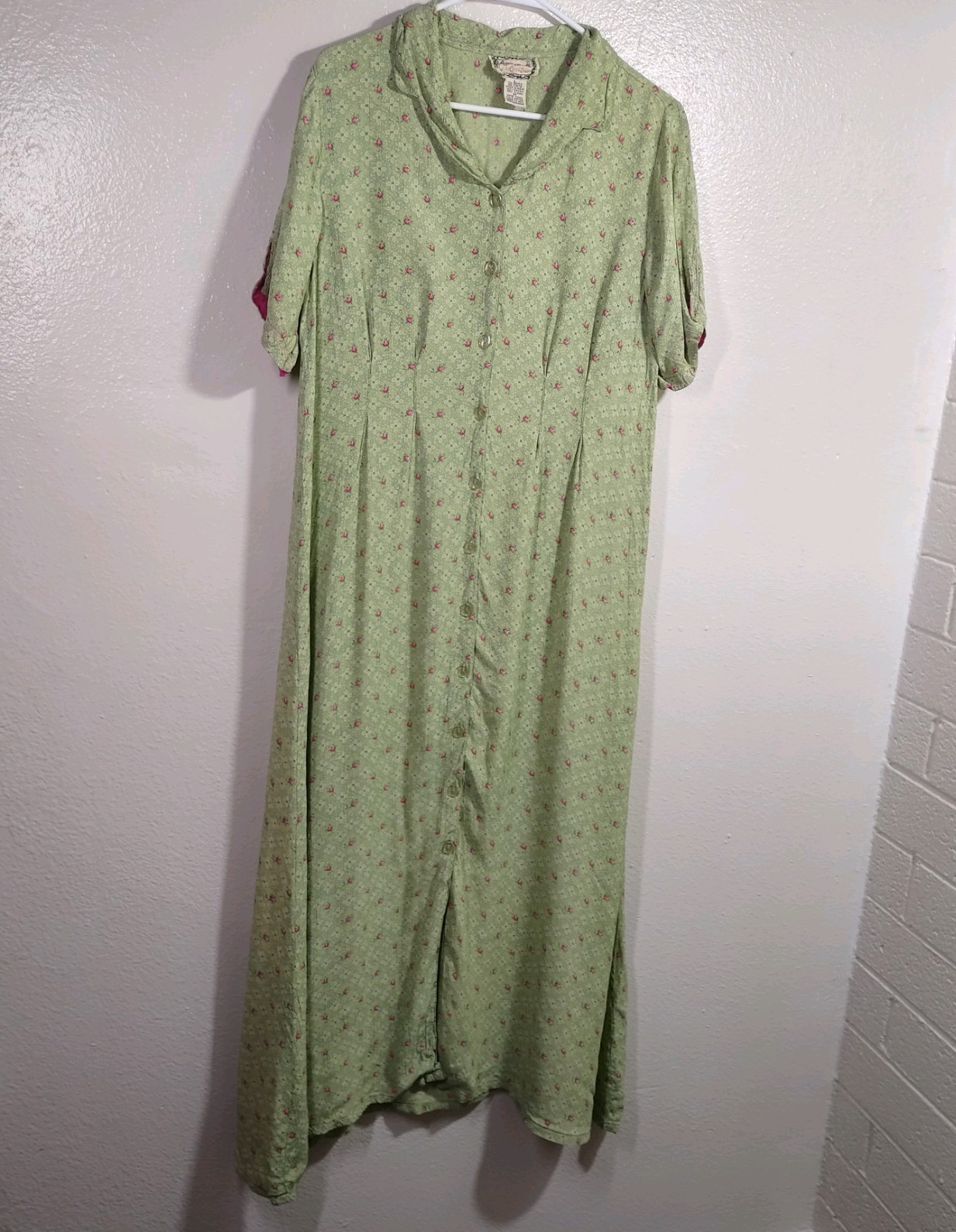 Vintage April Cornell Women’s Floral Maxi Dress Large Cottagecore Prairie Boho