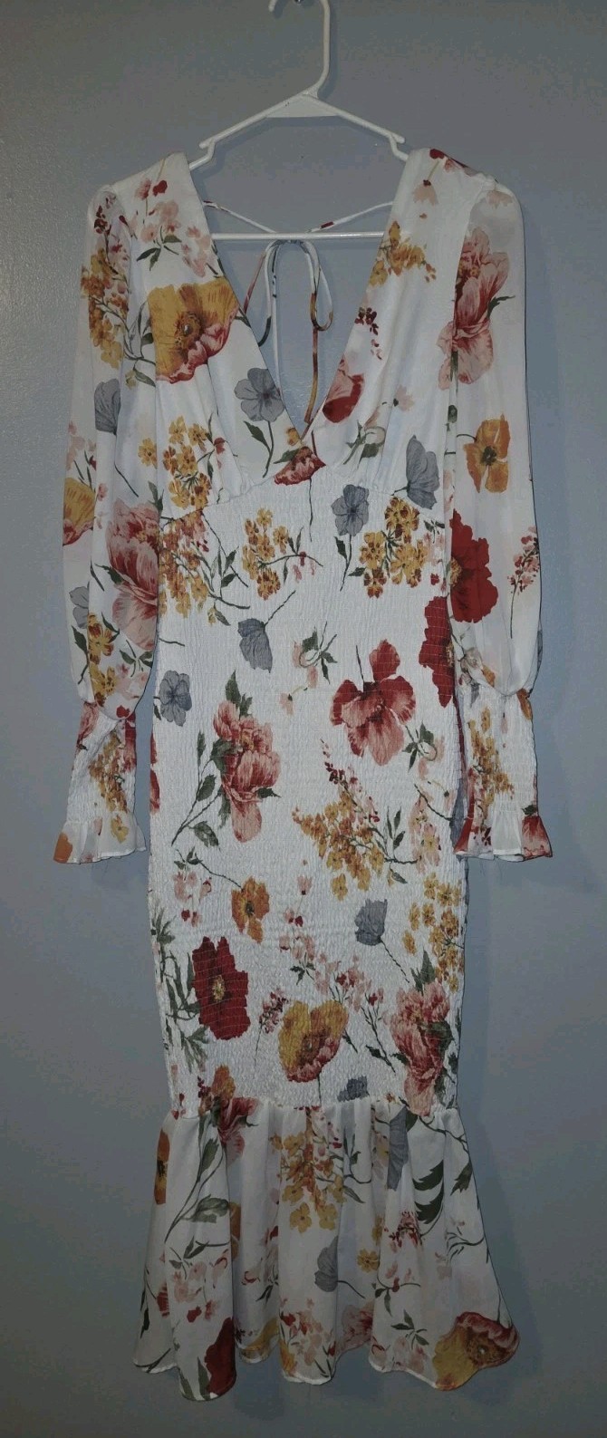 Womens All About May Floral Smocked Chiffon Dress Size 6